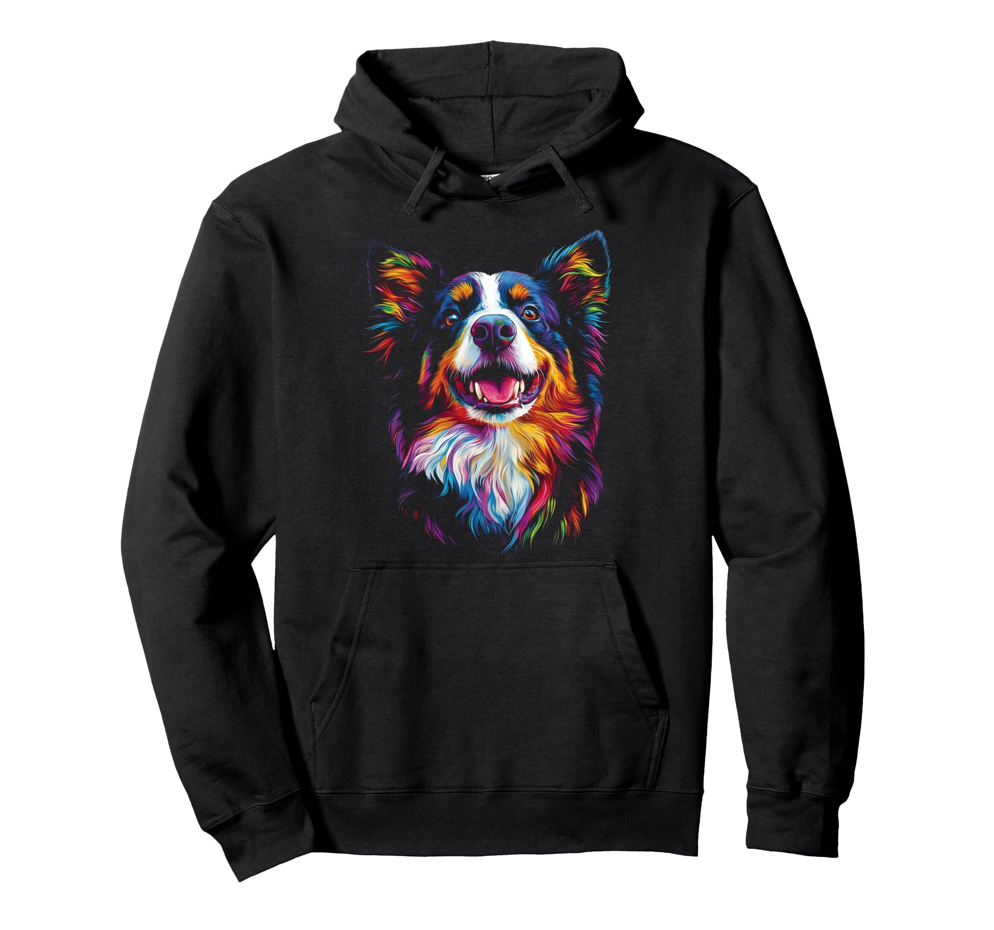 Border Collie Dog Pop Art Hoodie - Unique Graphic Men Women - T-Shirt, Sweatshirt, Hoodie