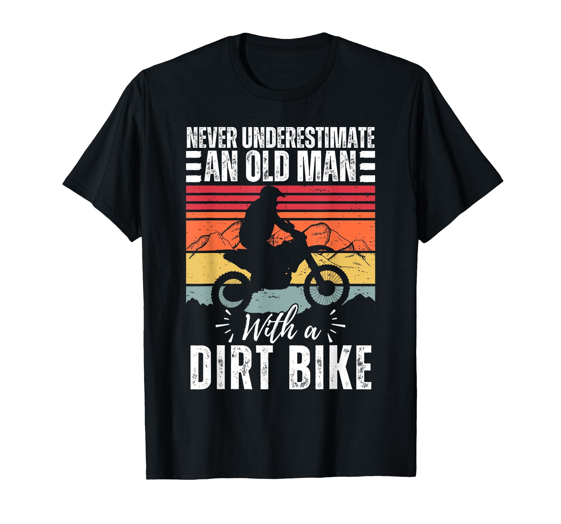 Dirt Bike Art Grandpa Dad Dirtbike T-Shirt - Fun Novelty Design for Adults - T-Shirt, Sweatshirt, Hoodie