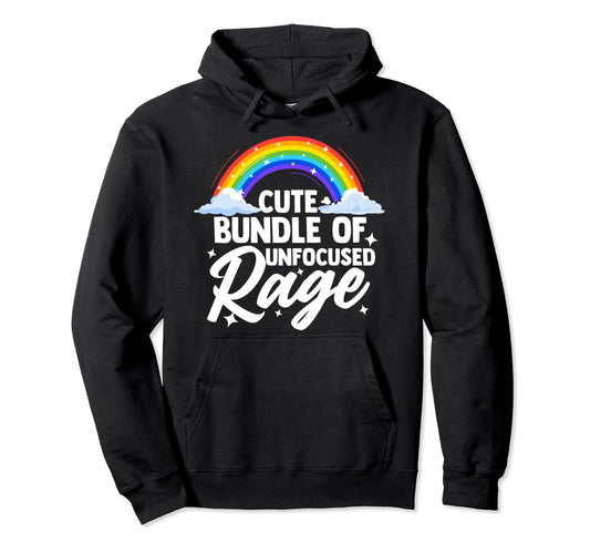 Bundle Unfocused Rage Funny Pastel Goth Hoodie - Streetwear Style Unisex - T-Shirt, Sweatshirt, Hoodie