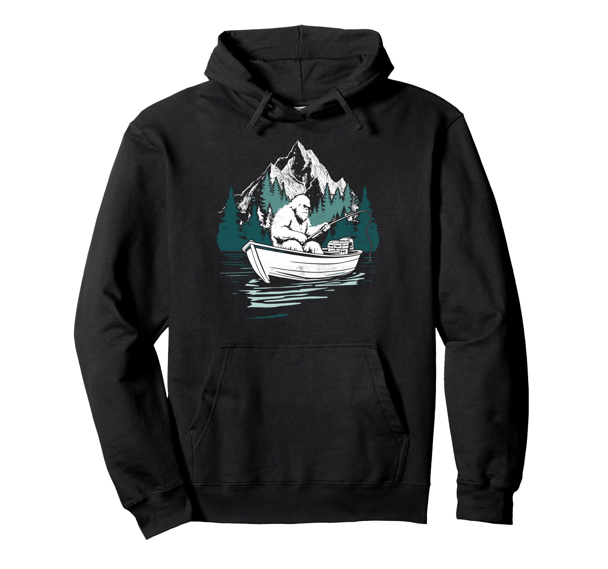 Bassquatch Sasquatch Fisher Bass Fishing Hoodie - Trendy Graphic Men Women - T-Shirt, Sweatshirt, Hoodie