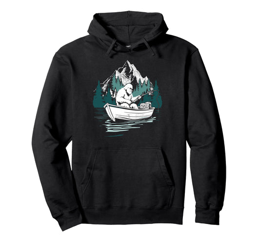 Bassquatch Sasquatch Fisher Bass Fishing Hoodie - Trendy Graphic Men Women - T-Shirt, Sweatshirt, Hoodie