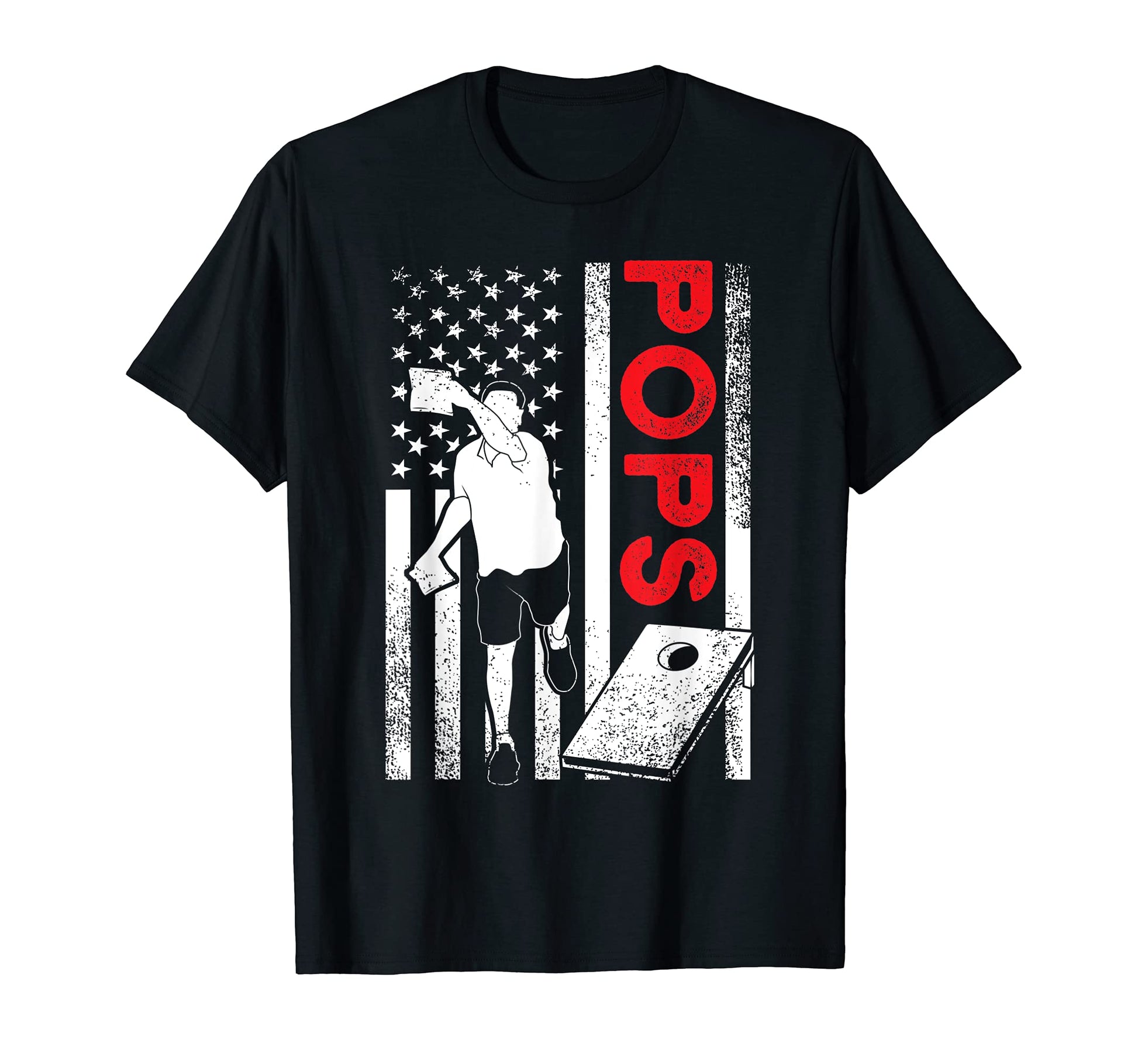 American Flag Cornhole Pops Corn T-Shirt - Fun Novelty Design Men Women - T-Shirt, Sweatshirt, Hoodie