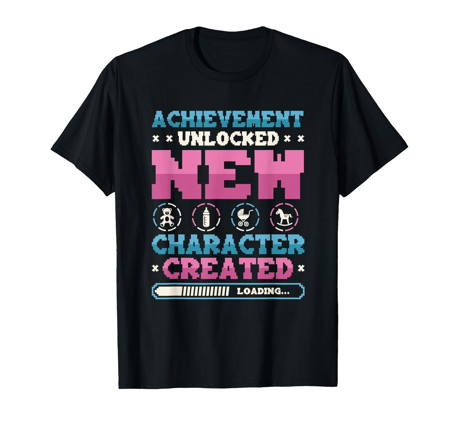 New Character Created Gamer Pregnancy T-Shirt - Aesthetic Graphic Unisex - T-Shirt, Sweatshirt, Hoodie