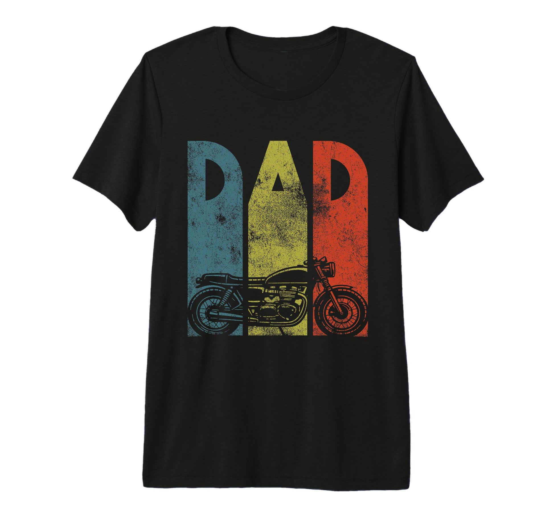 Motorcycle Dad Fathers Day Tri Blend T-Shirt - Fun Novelty Design Unisex - T-Shirt, Sweatshirt, Hoodie