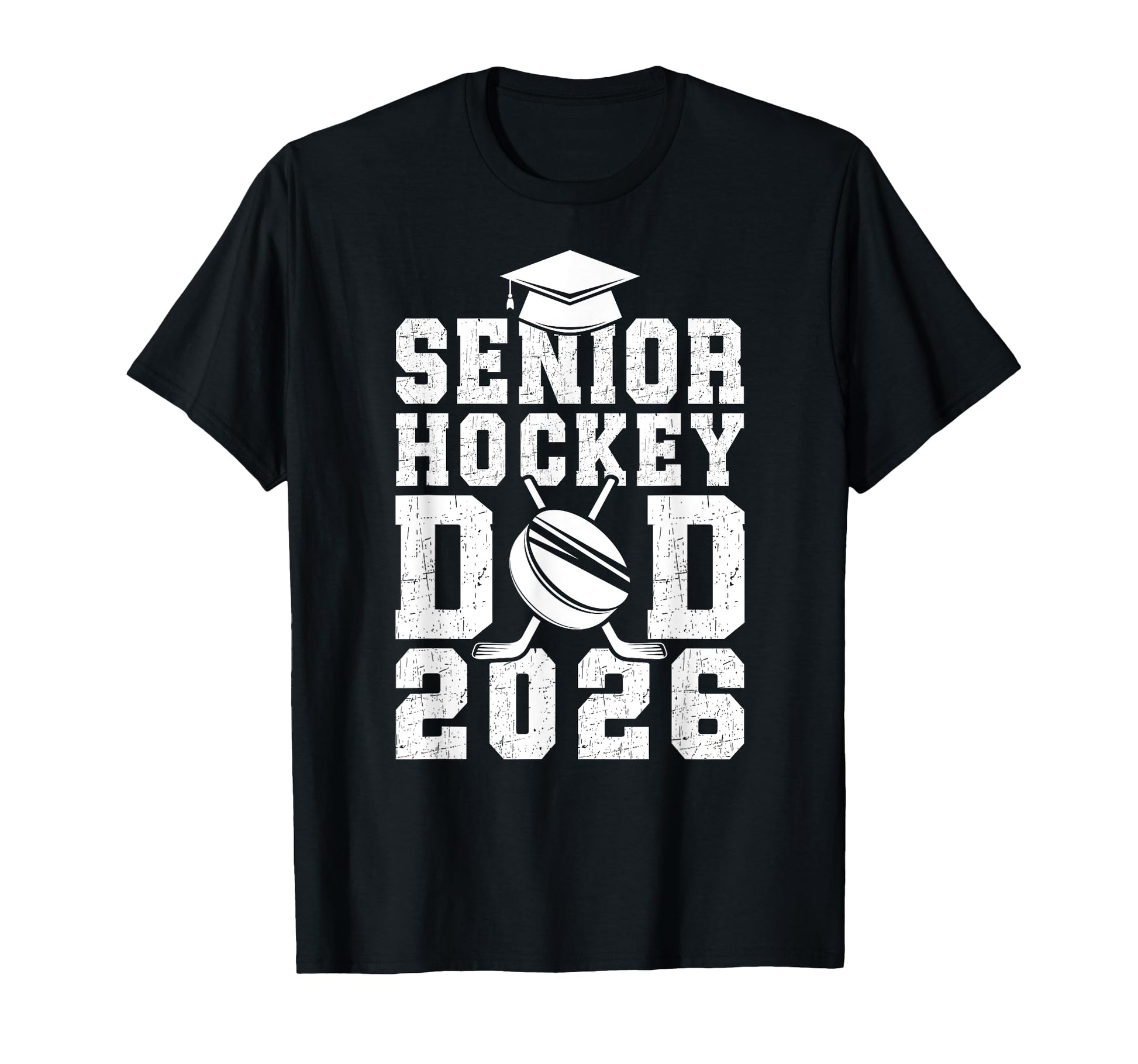 Hockey Senior Dad Ice Hockey Player T-Shirt - Minimalist Print Men Women - T-Shirt, Sweatshirt, Hoodie