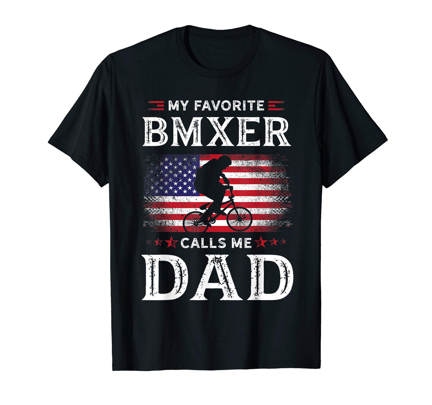 Bmx Bicycle Biking American Flag T-Shirt - Casual Everyday Wear for Adults - T-Shirt, Sweatshirt, Hoodie