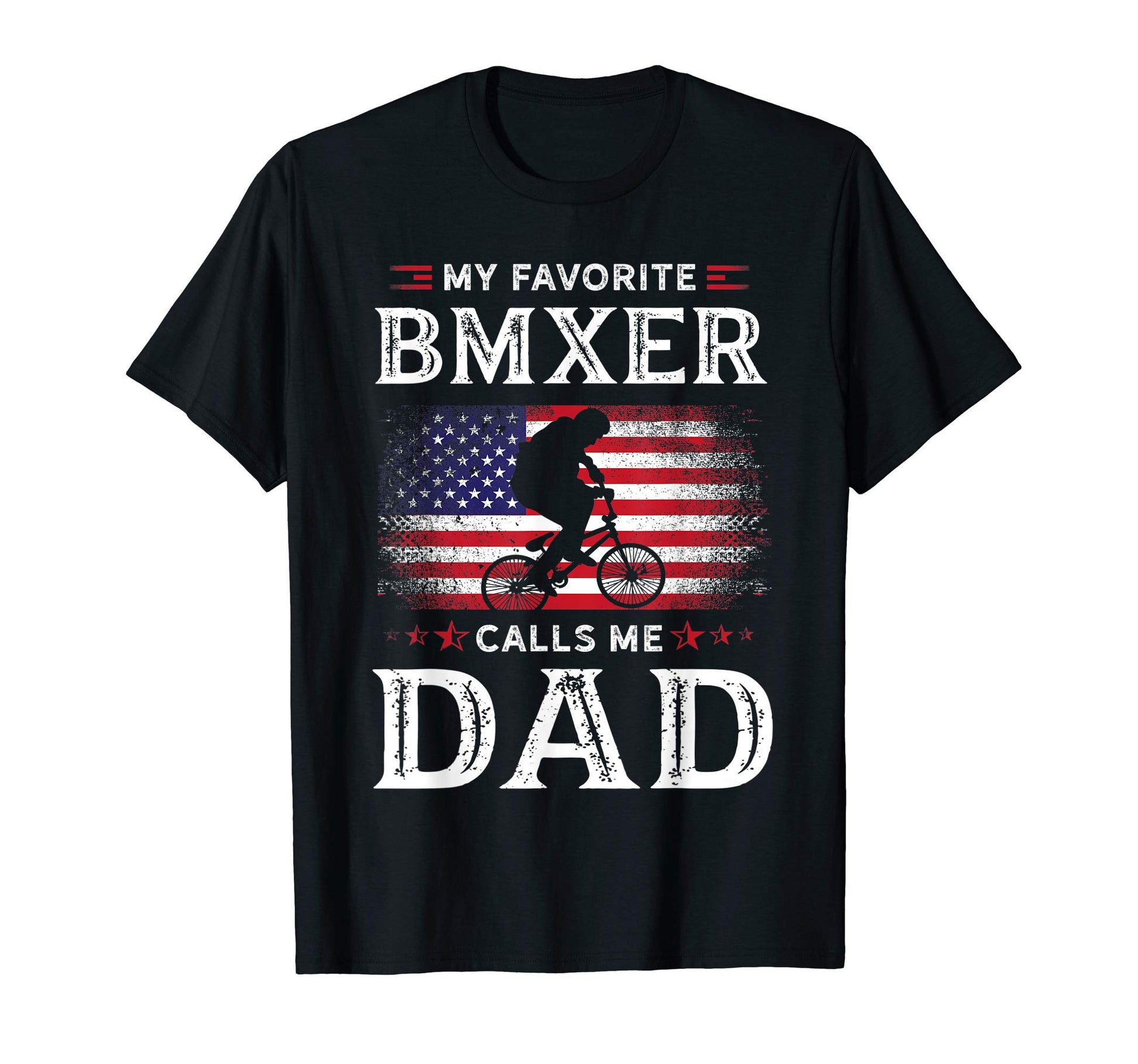 Bmx Bicycle Biking American Flag T-Shirt - Casual Everyday Wear for Adults - T-Shirt, Sweatshirt, Hoodie