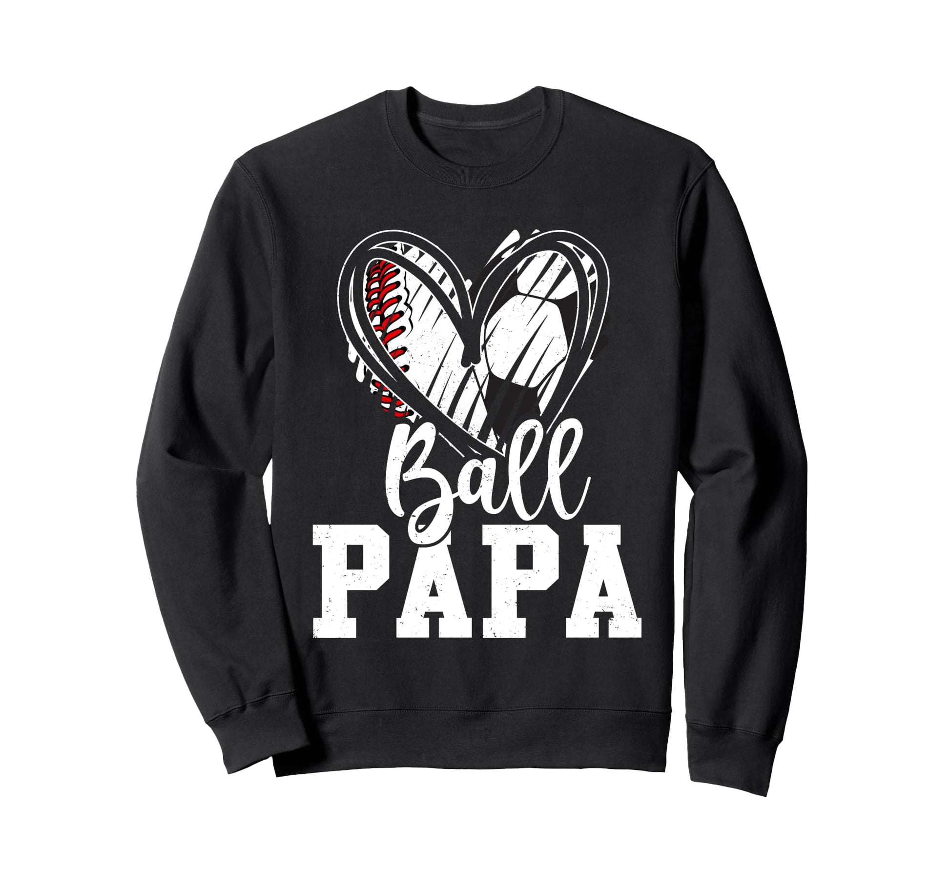Ball Papa Baseball Soccer Papa Sweatshirt - Minimalist Print Unisex - T-Shirt, Sweatshirt, Hoodie