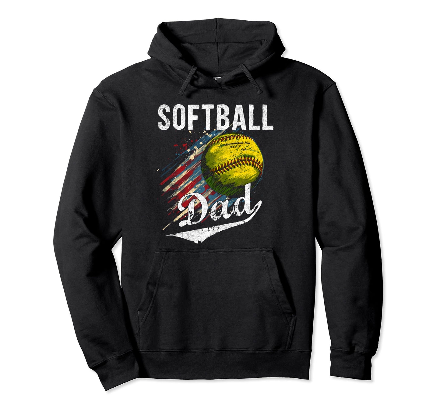 Softball Dad Like Baseball Dad Bigger Hoodie - Aesthetic Graphic Men Women - T-Shirt, Sweatshirt, Hoodie