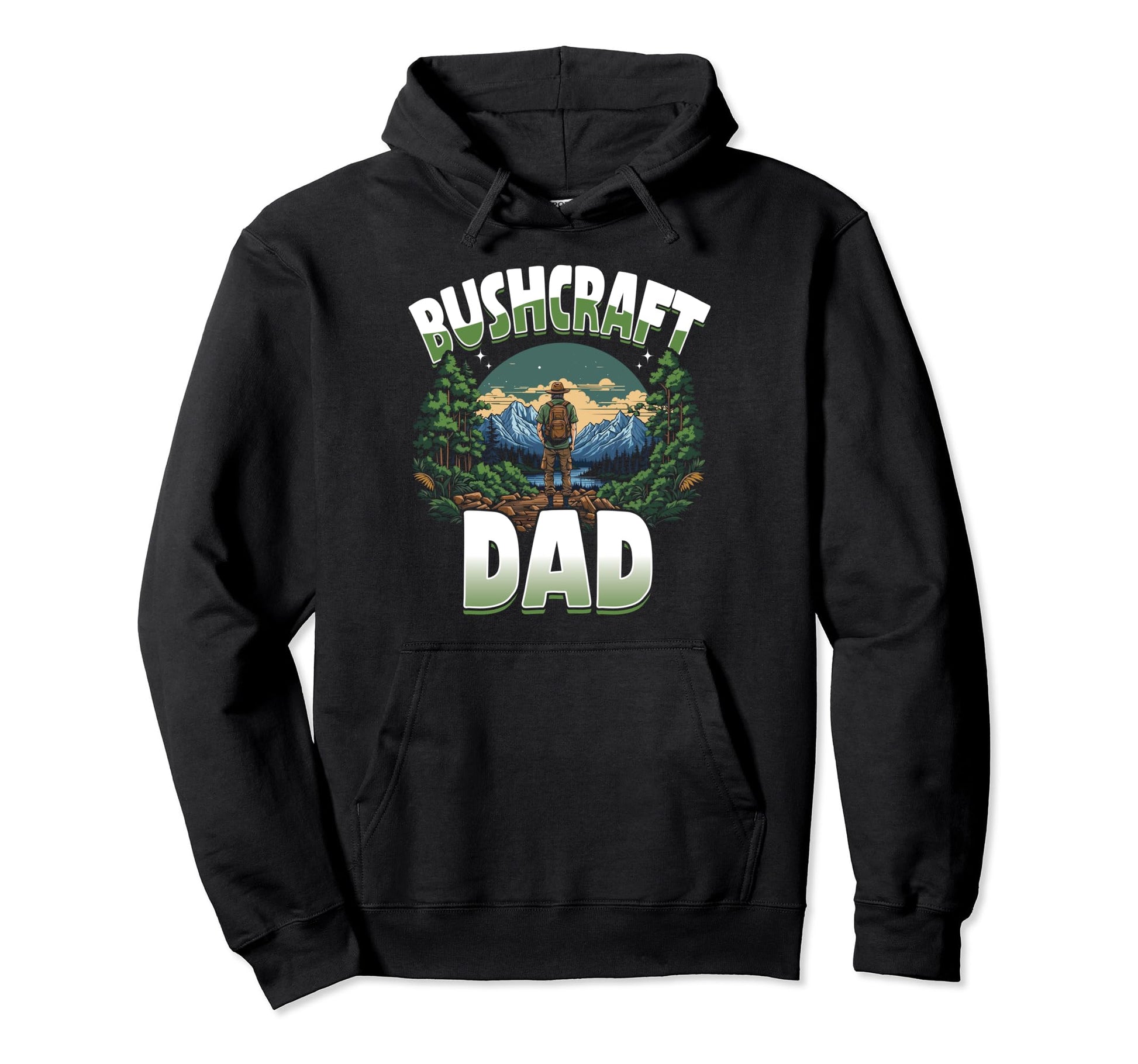 Bushcrafting Outdoor Dad Camper Survival Hoodie - Novelty Apparel Unisex - T-Shirt, Sweatshirt, Hoodie