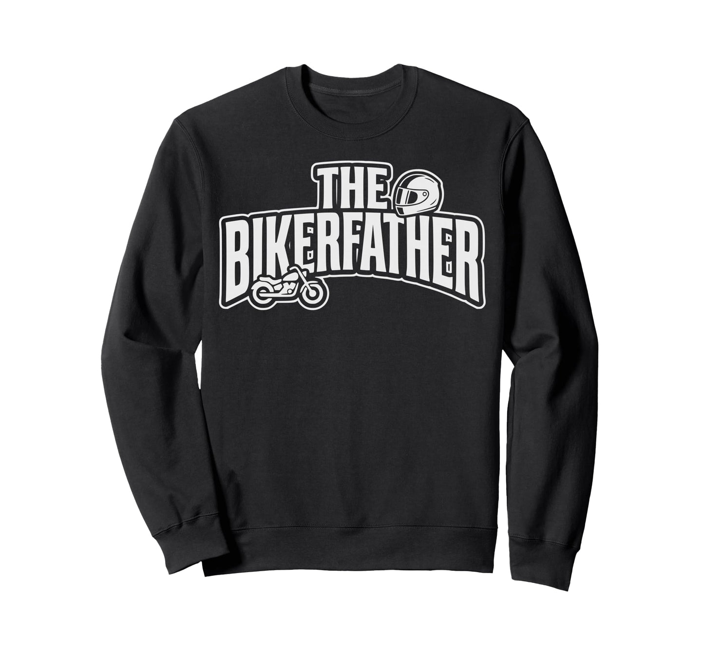 Bikerfather Motorcycle Dad Rider Sweatshirt - Aesthetic Graphic for Adults - T-Shirt, Sweatshirt, Hoodie