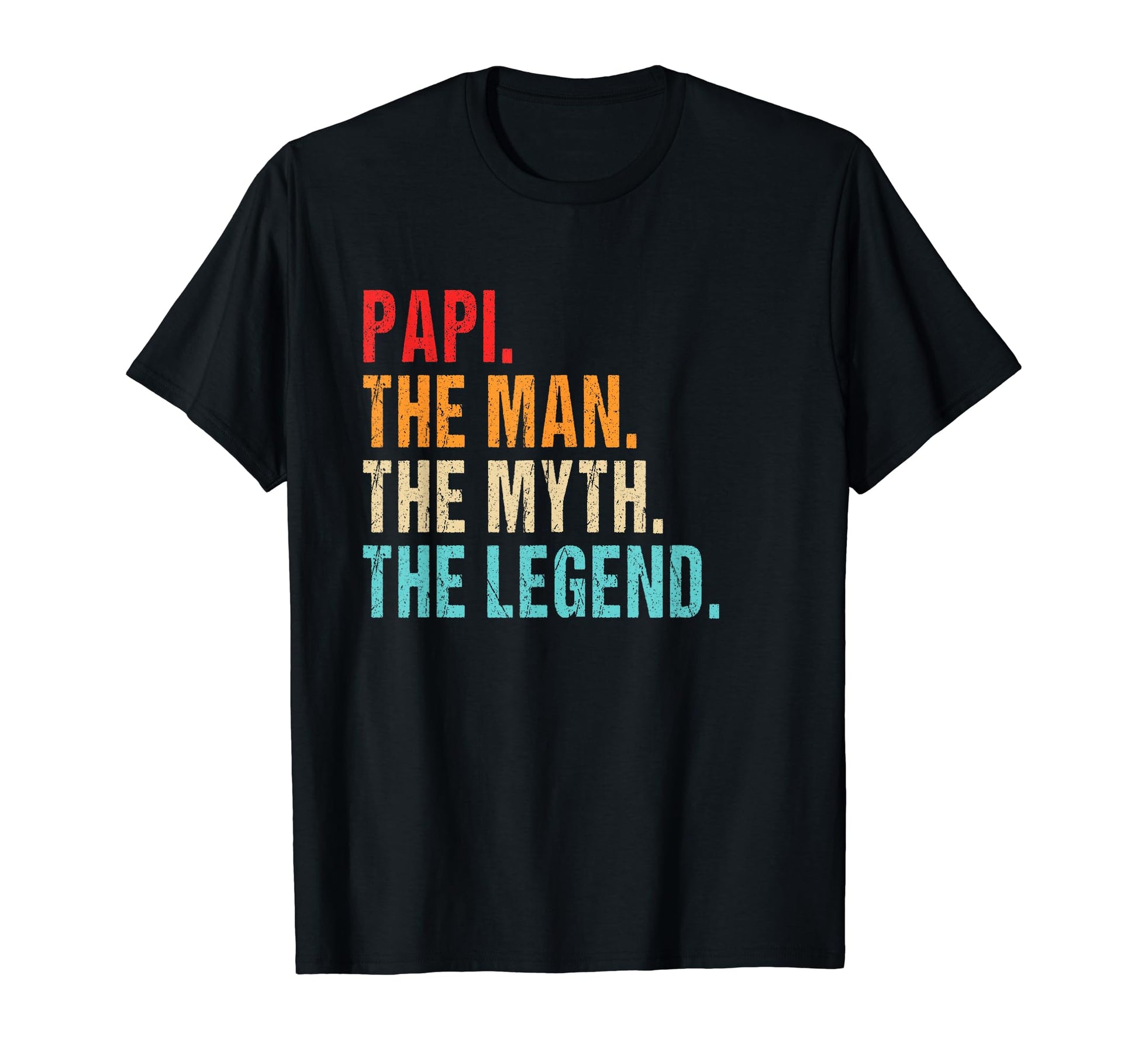 Mens Papi Myth Legend Fathers Day Dad T-Shirt - Minimalist Print Men Women - T-Shirt, Sweatshirt, Hoodie