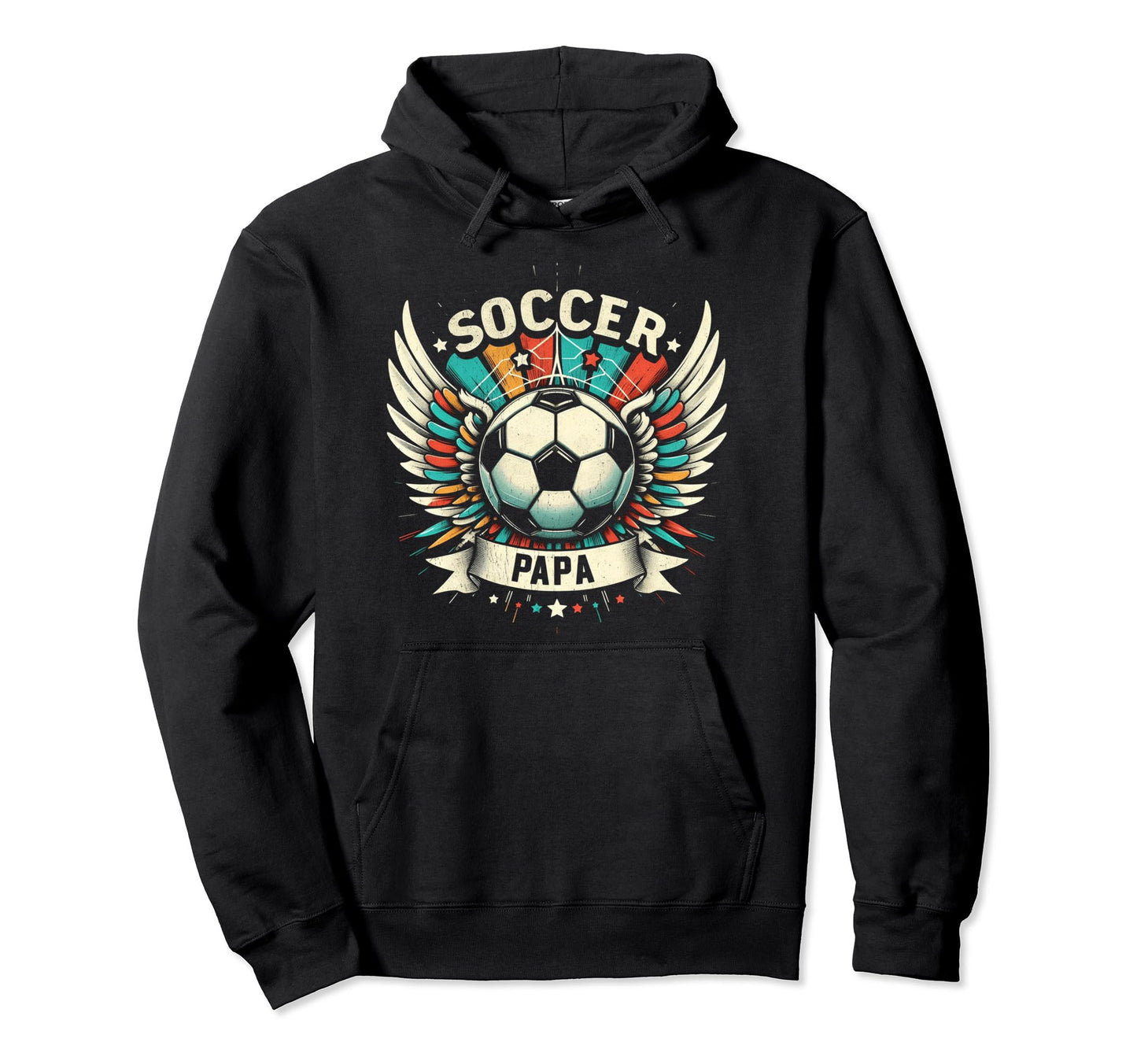 Soccer Papa Family Matching Dad Fathers Day Hoodie - Unique Graphic Unisex - T-Shirt, Sweatshirt, Hoodie