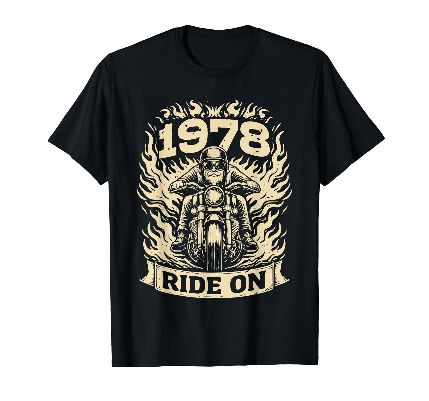Biker 1978 Ride Birthday Motorcycle T-Shirt - Aesthetic Graphic Men Women - T-Shirt, Sweatshirt, Hoodie