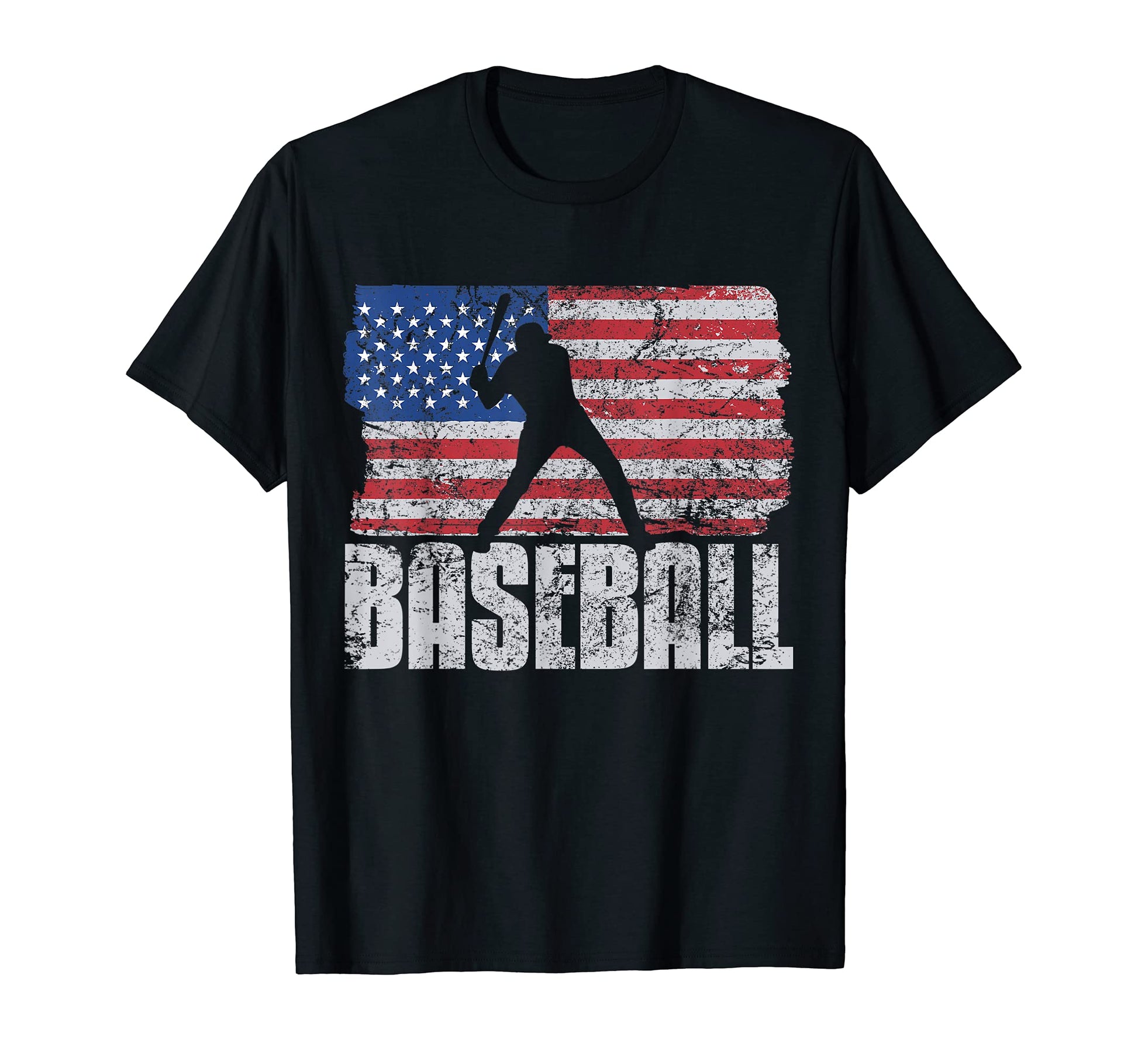 Patriotic Flag Baseball Softball 4 T-Shirt - Minimalist Print for Adults - T-Shirt, Sweatshirt, Hoodie