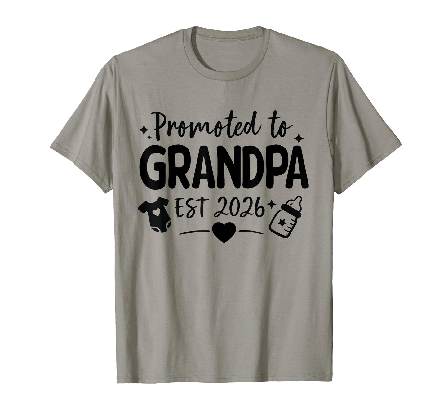 Promoted To Grandpa Est 2026 Family T-Shirt - Custom Art Print Unisex - T-Shirt, Sweatshirt, Hoodie