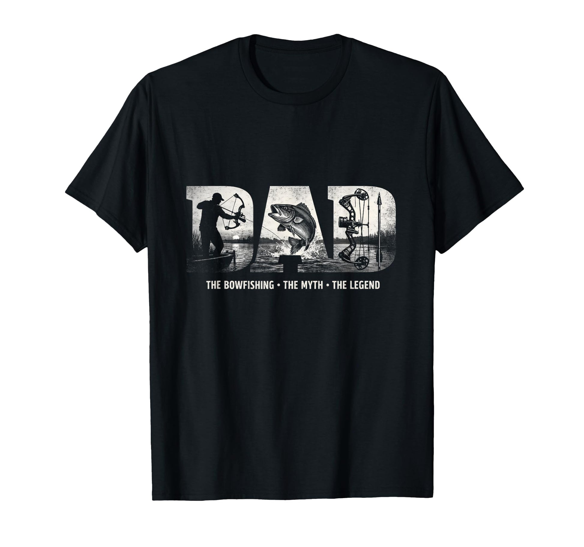 Dad Bowfishing Myth Legend Skilled T-Shirt - Unique Graphic for Adults - T-Shirt, Sweatshirt, Hoodie