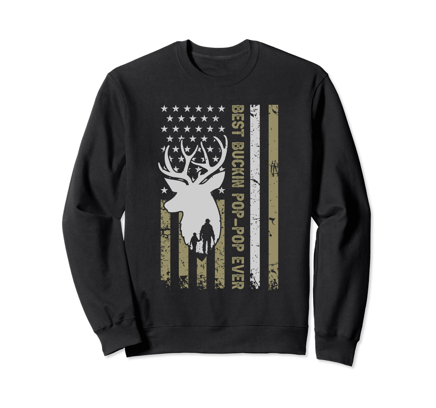 Best Buckin Pop Pop Camouflage Sweatshirt - Aesthetic Graphic Unisex - T-Shirt, Sweatshirt, Hoodie