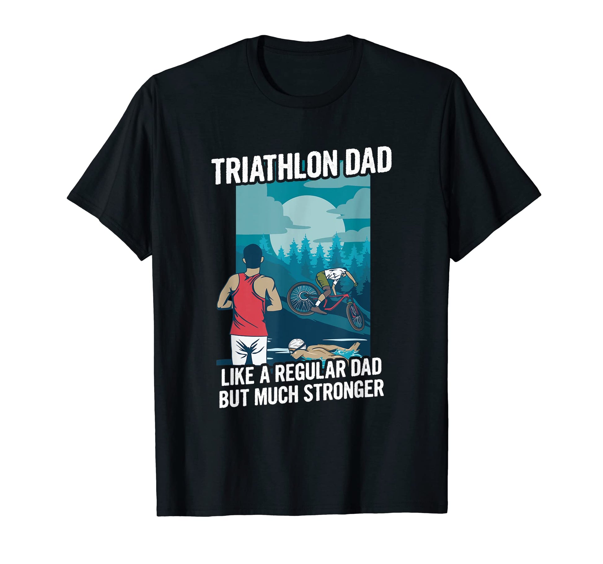 Mens Swim Bike Run Triathlon Dad T-Shirt - Aesthetic Graphic Men Women - T-Shirt, Sweatshirt, Hoodie