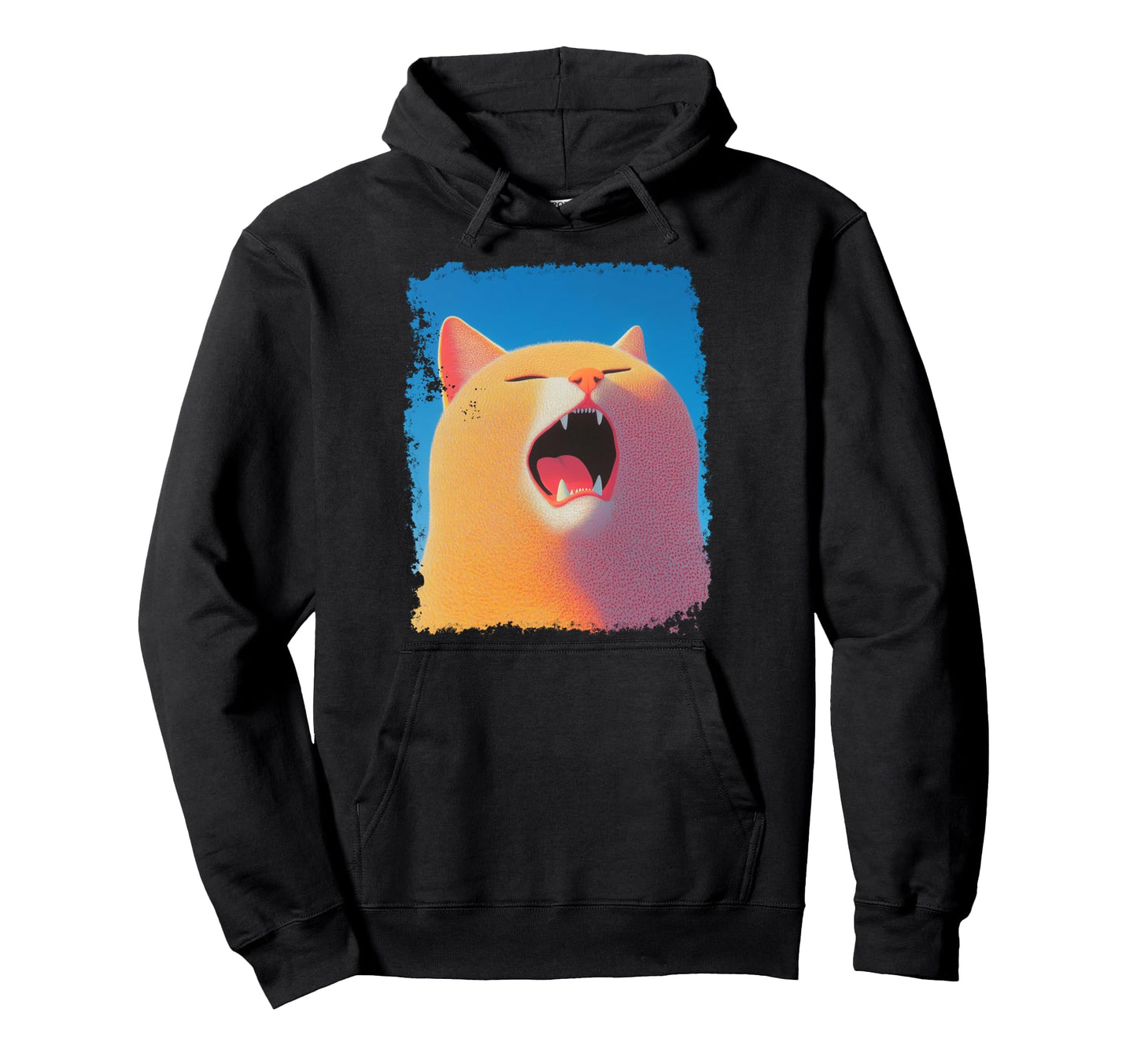 Pop Art Screaming Meowing Ginger Hoodie - Streetwear Style Men Women - T-Shirt, Sweatshirt, Hoodie
