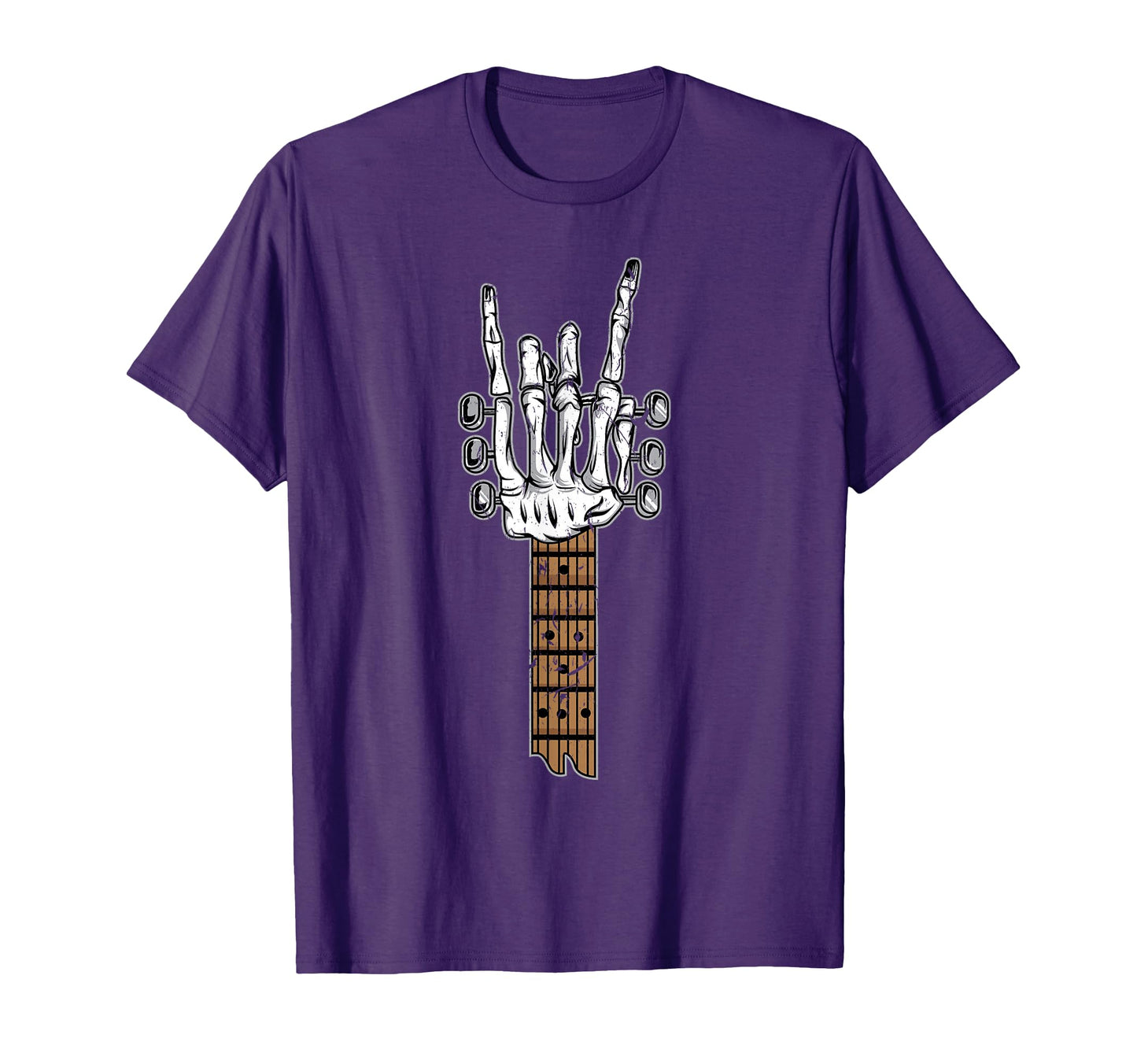 Skeleton Rocking Hand Guitar Rock T-Shirt - Novelty Apparel for Adults - T-Shirt, Sweatshirt, Hoodie