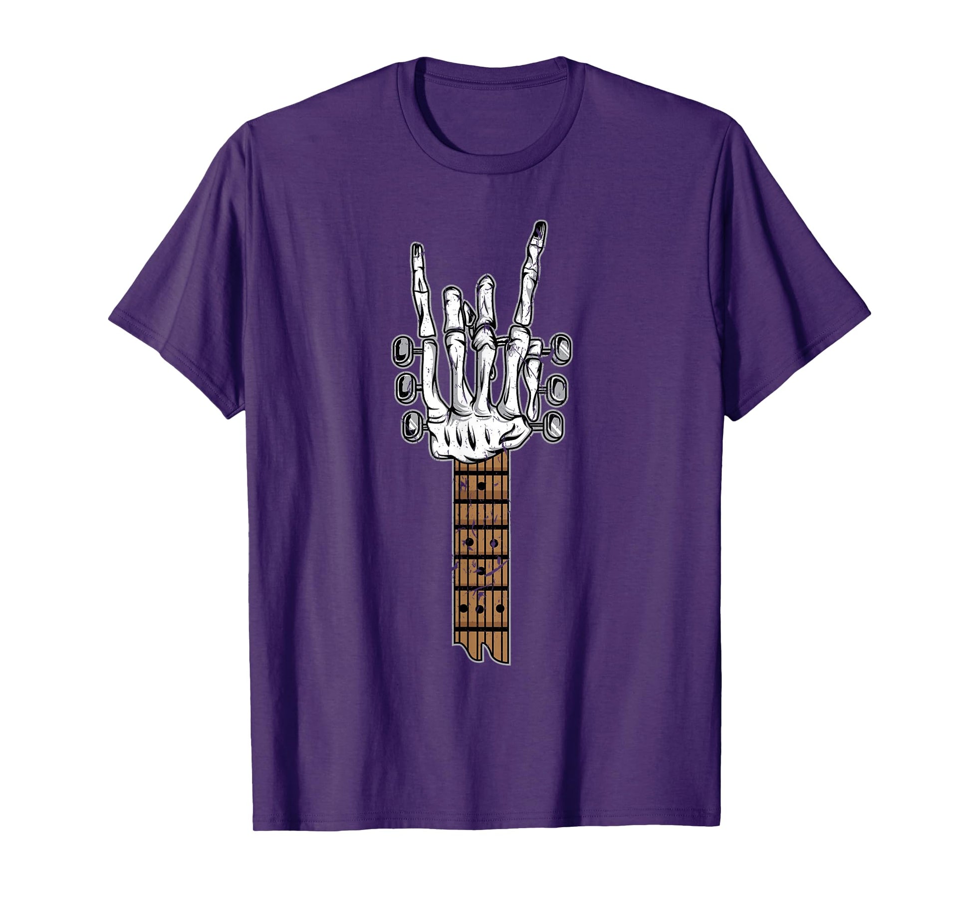 Skeleton Rocking Hand Guitar Rock T-Shirt - Novelty Apparel for Adults - T-Shirt, Sweatshirt, Hoodie