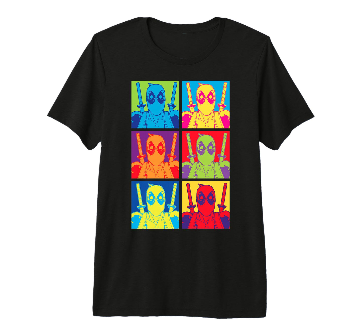 Marvel Deadpool Color Pop Art Box Up T-Shirt - Aesthetic Graphic Unisex - T-Shirt, Sweatshirt, Hoodie