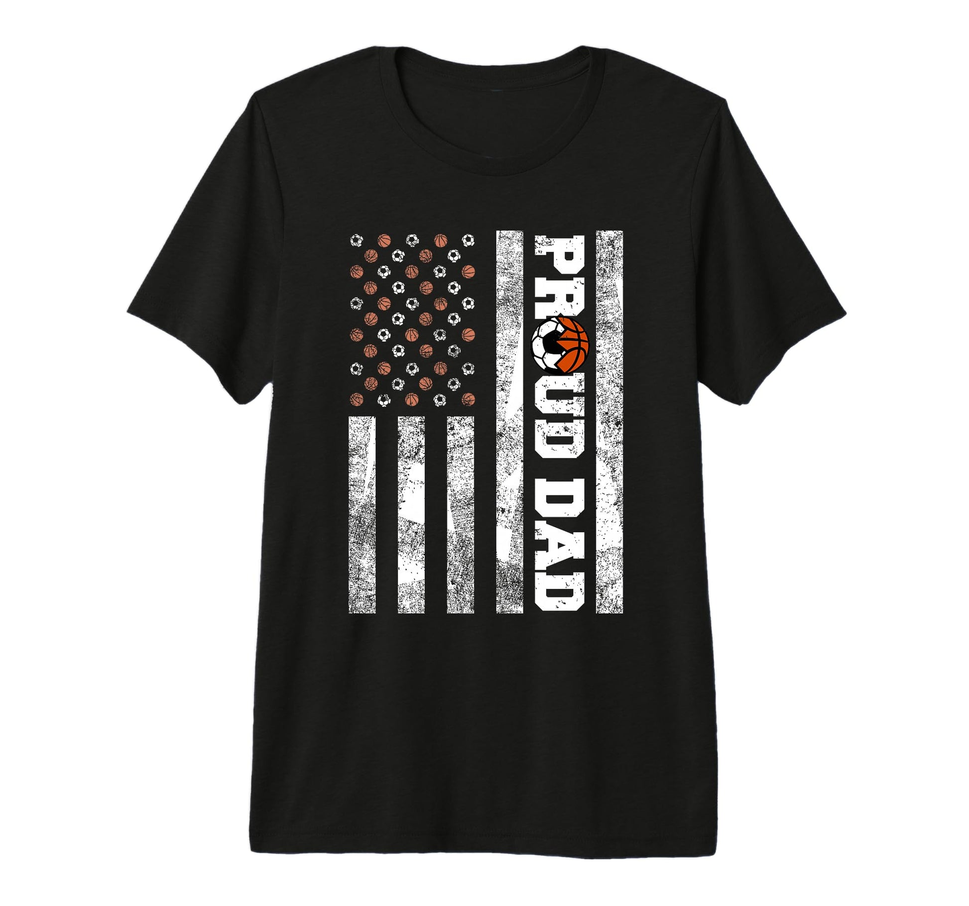 Mens Proud Dad American Flag T-Shirt - Casual Everyday Wear Men Women - T-Shirt, Sweatshirt, Hoodie