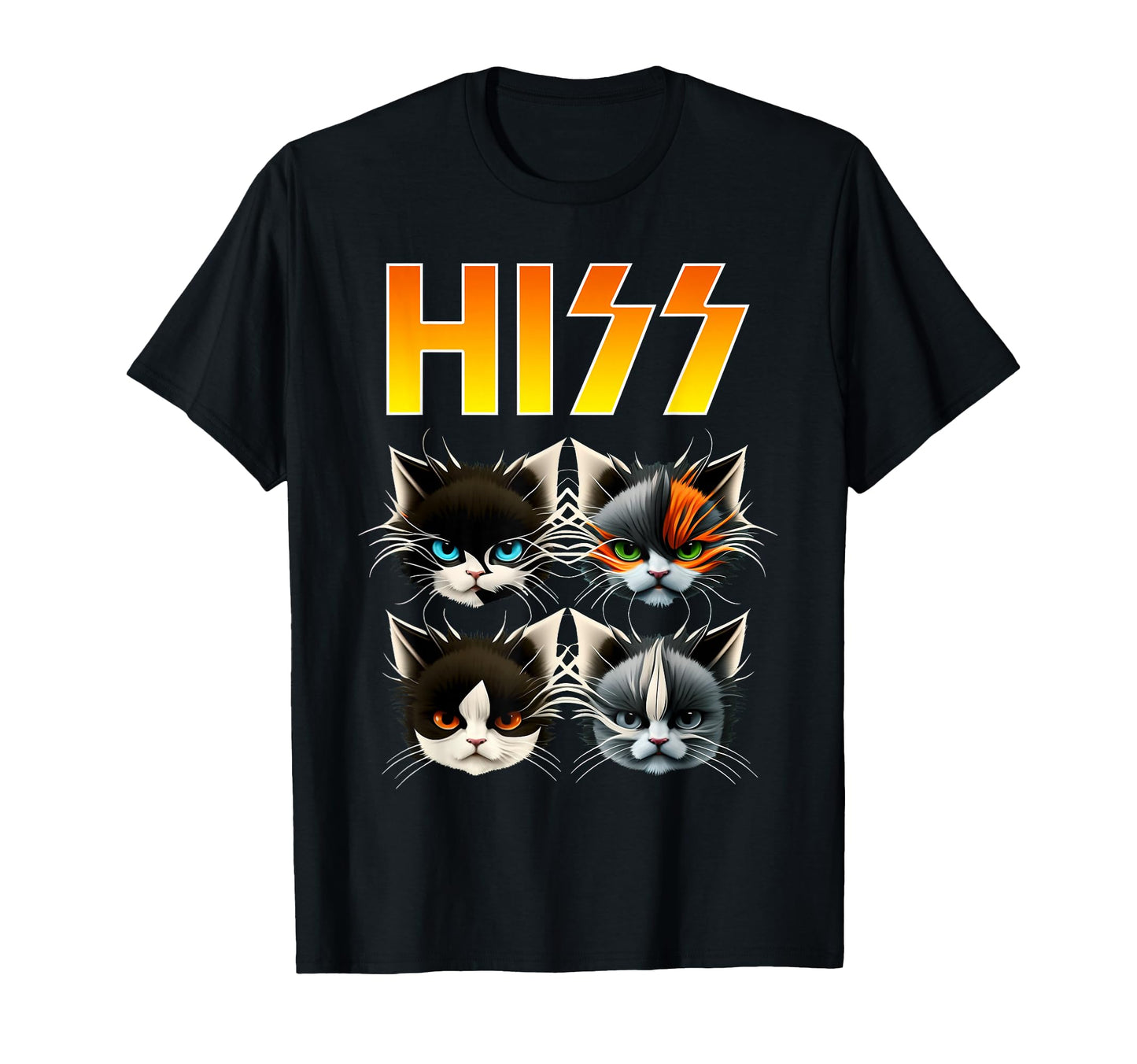Hiss Funny Cat Cat Lover Cat Heavy T-Shirt - Aesthetic Graphic Men Women - T-Shirt, Sweatshirt, Hoodie