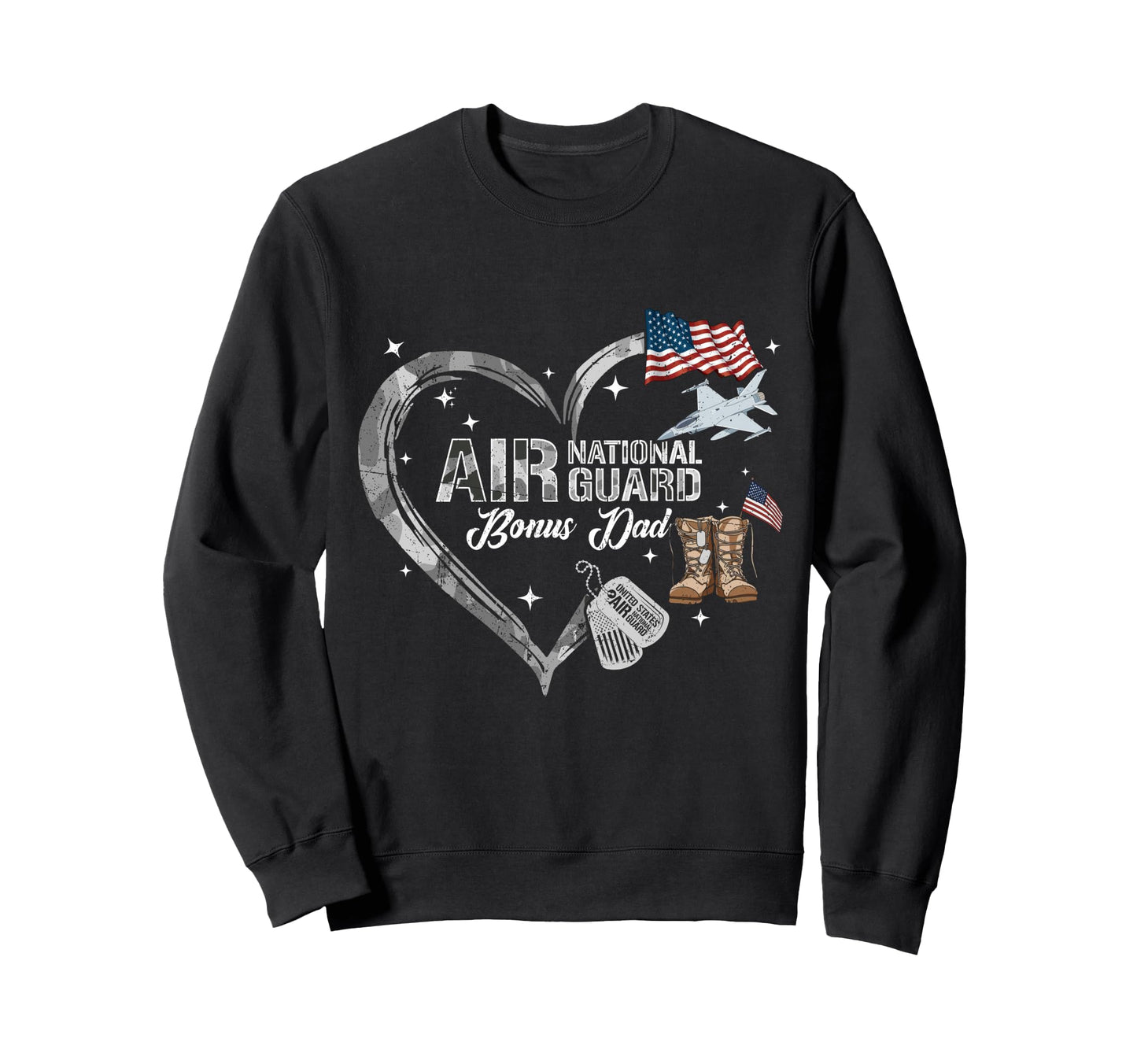 Proud Air National Guard Bonus Sweatshirt - Casual Everyday Wear Unisex - T-Shirt, Sweatshirt, Hoodie