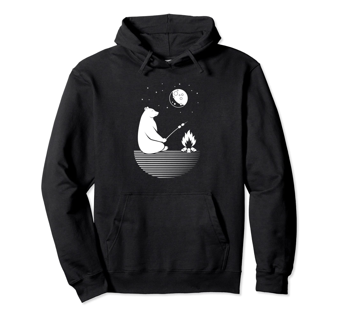 Grizzly Camping Grilling Marshmallow Hoodie - Aesthetic Graphic Men Women - T-Shirt, Sweatshirt, Hoodie