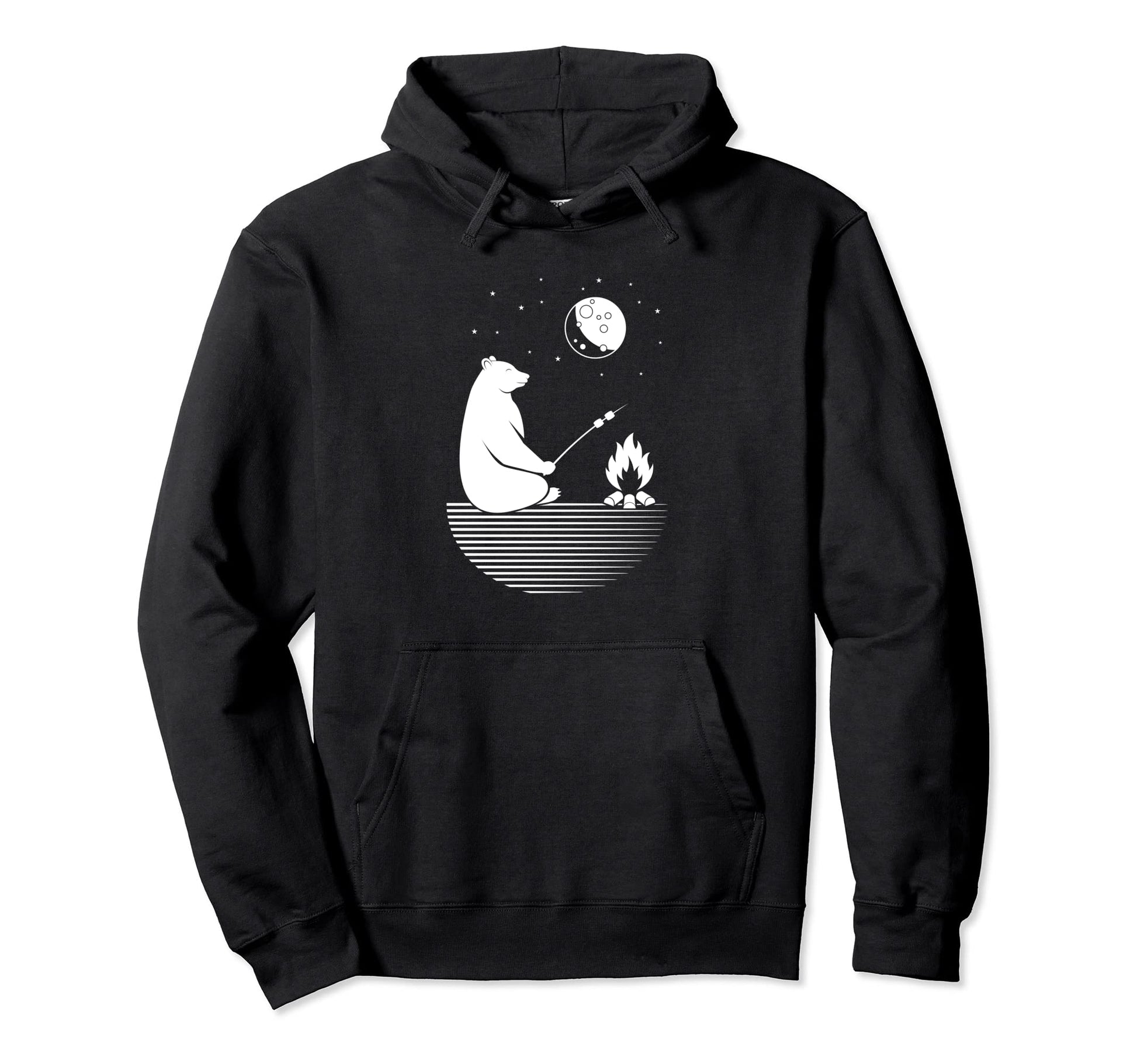 Grizzly Camping Grilling Marshmallow Hoodie - Aesthetic Graphic Men Women - T-Shirt, Sweatshirt, Hoodie
