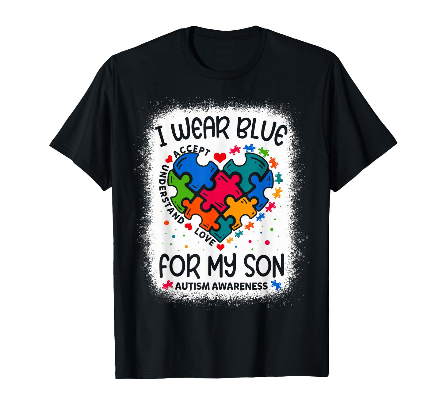 Autism Awareness Mom I Wear Blue My Son T-Shirt - Graphic Print for Adults - T-Shirt, Sweatshirt, Hoodie