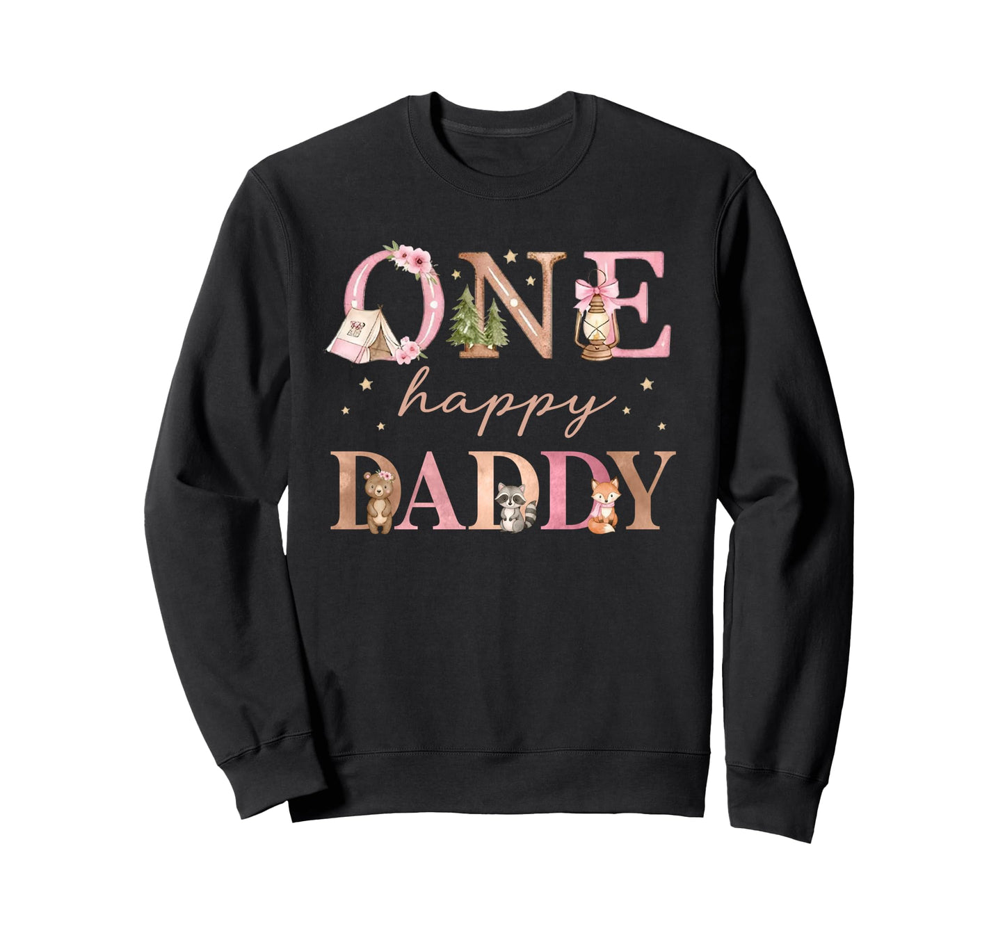 One Happy Daddy Camper 1St Sweatshirt - Aesthetic Graphic for Adults - T-Shirt, Sweatshirt, Hoodie