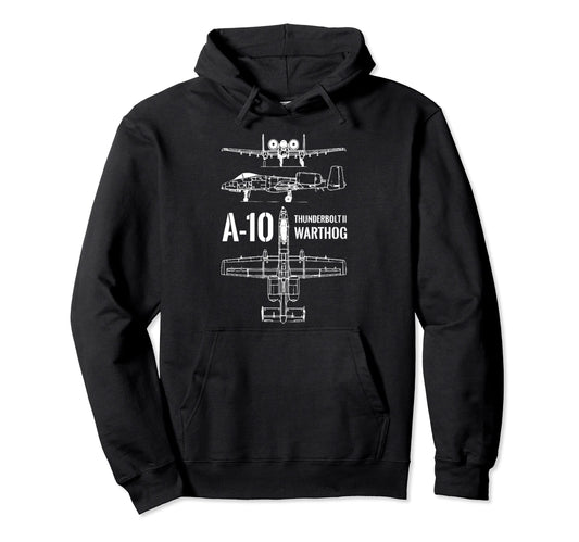 10 Blueprint Thunderbolt Ii Warthog Gift Dad Hoodie - Unique Graphic Unisex - T-Shirt, Sweatshirt, Hoodie
