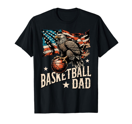 Basketball American Flag Basketball Dad T-Shirt - Trendy Graphic Unisex - T-Shirt, Sweatshirt, Hoodie
