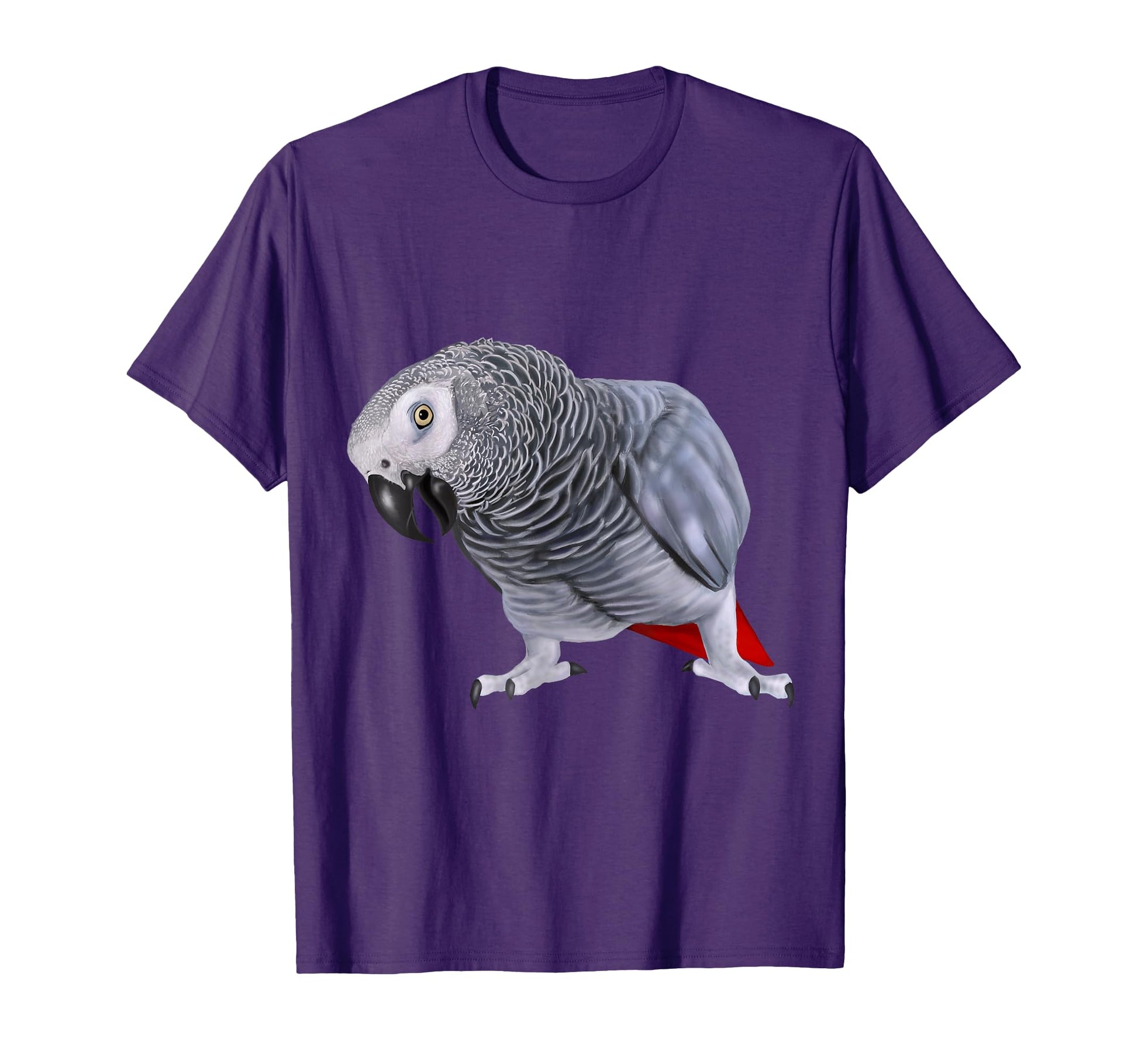 African Grey Parrot Bird T-Shirt - Minimalist Print Men Women - T-Shirt, Sweatshirt, Hoodie