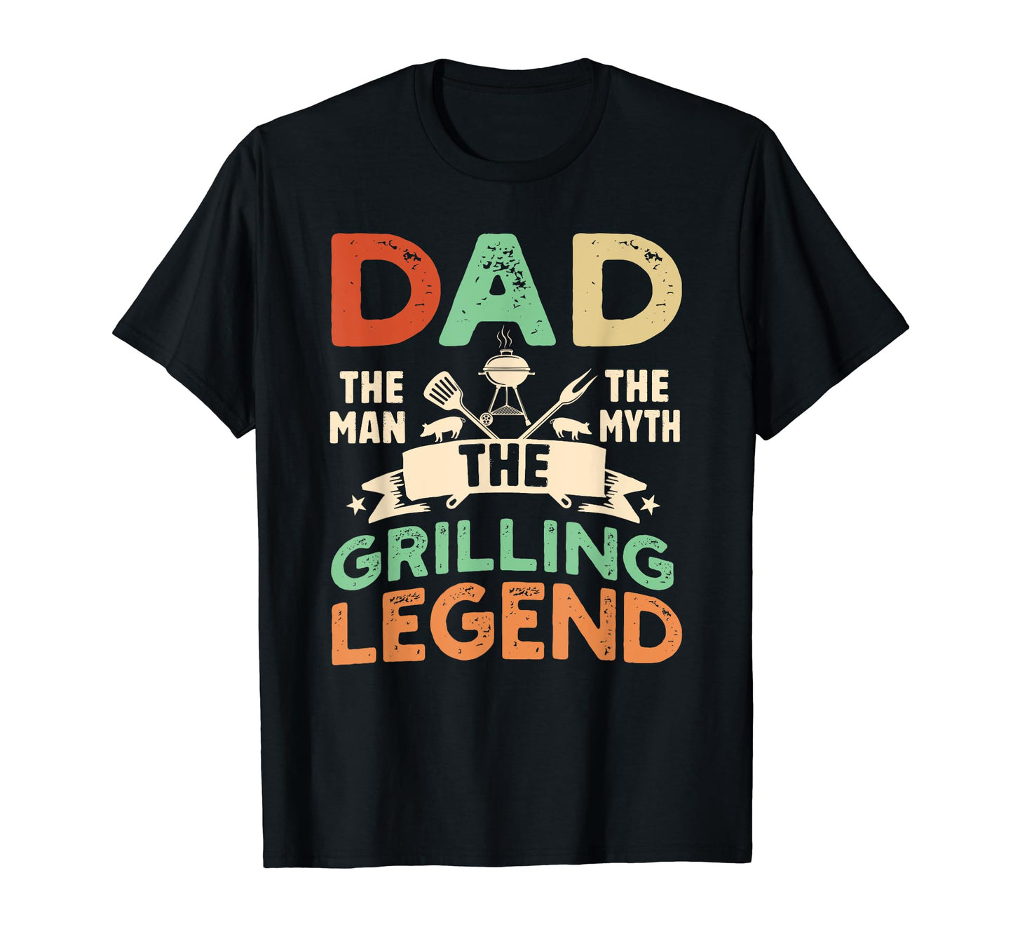 Dad Myth Grilling Legend Grill Master T-Shirt - Minimalist Print Men Women - T-Shirt, Sweatshirt, Hoodie