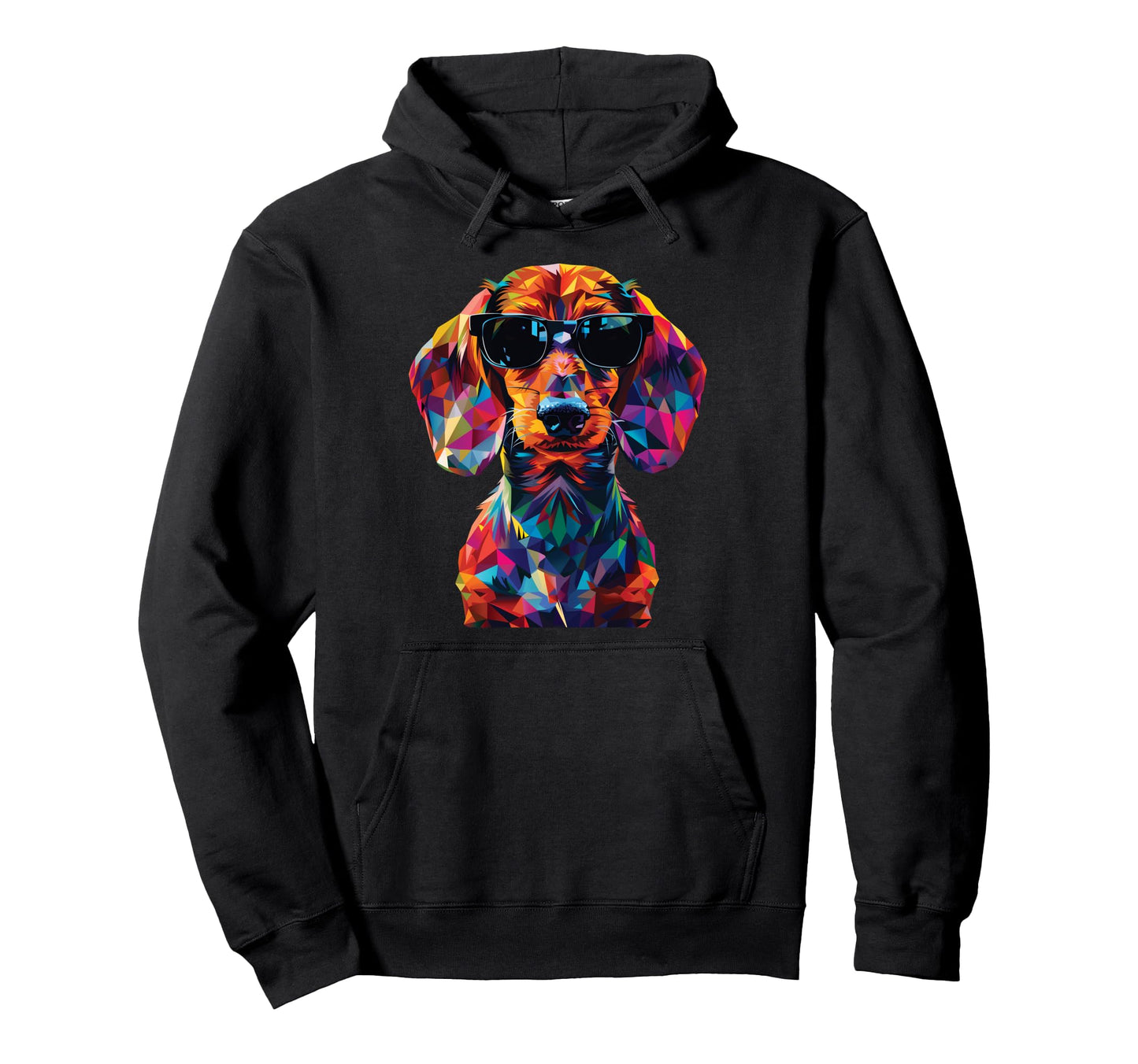 Dog Dad Mom Sunglasses Dachshund Hoodie - Aesthetic Graphic Unisex - T-Shirt, Sweatshirt, Hoodie