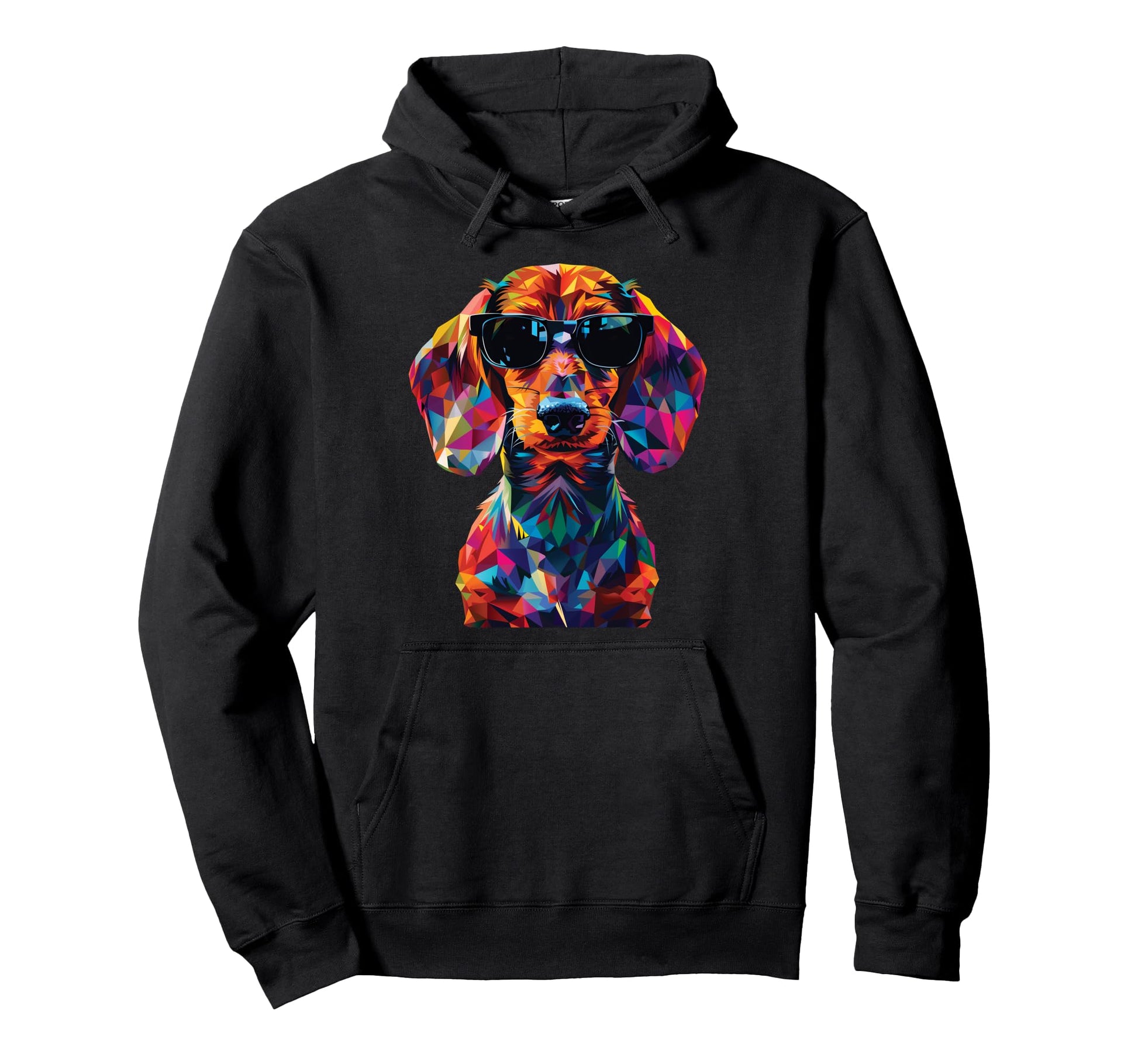 Dog Dad Mom Sunglasses Dachshund Hoodie - Aesthetic Graphic Unisex - T-Shirt, Sweatshirt, Hoodie