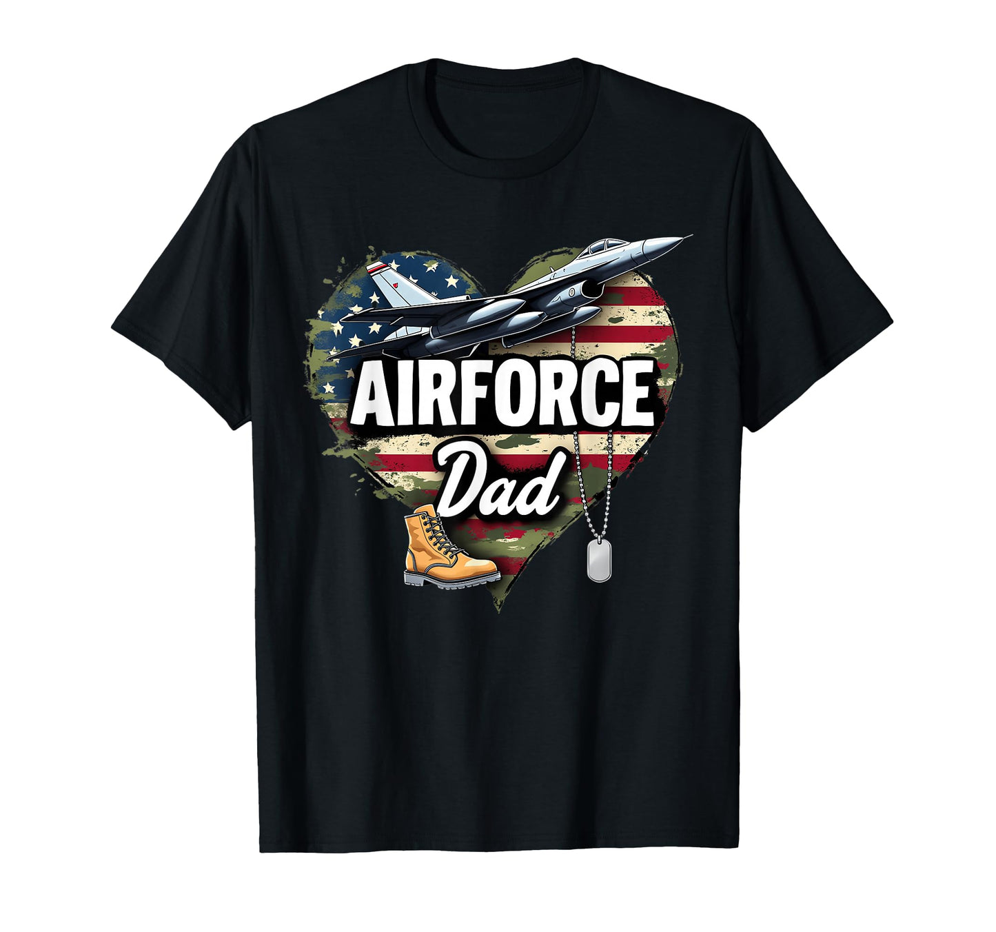 Air Force Dad Patriotic American Flag T-Shirt - Fun Novelty Design Unisex - T-Shirt, Sweatshirt, Hoodie