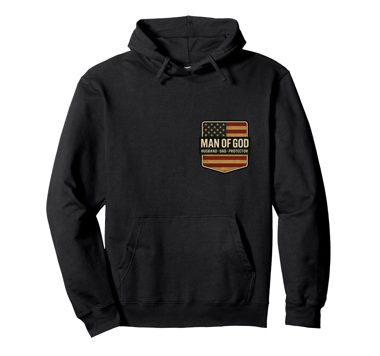 God Husband Dad Protector Father Usa Hoodie - Minimalist Print Unisex - T-Shirt, Sweatshirt, Hoodie