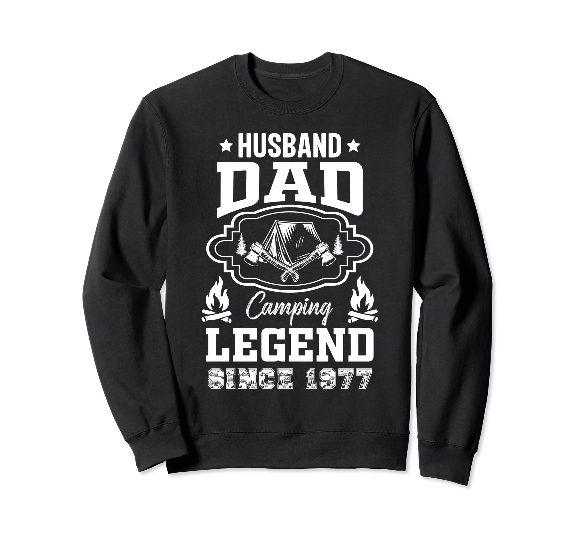 Husband Dad Camping Legend Since Sweatshirt - Aesthetic Graphic Men Women - T-Shirt, Sweatshirt, Hoodie