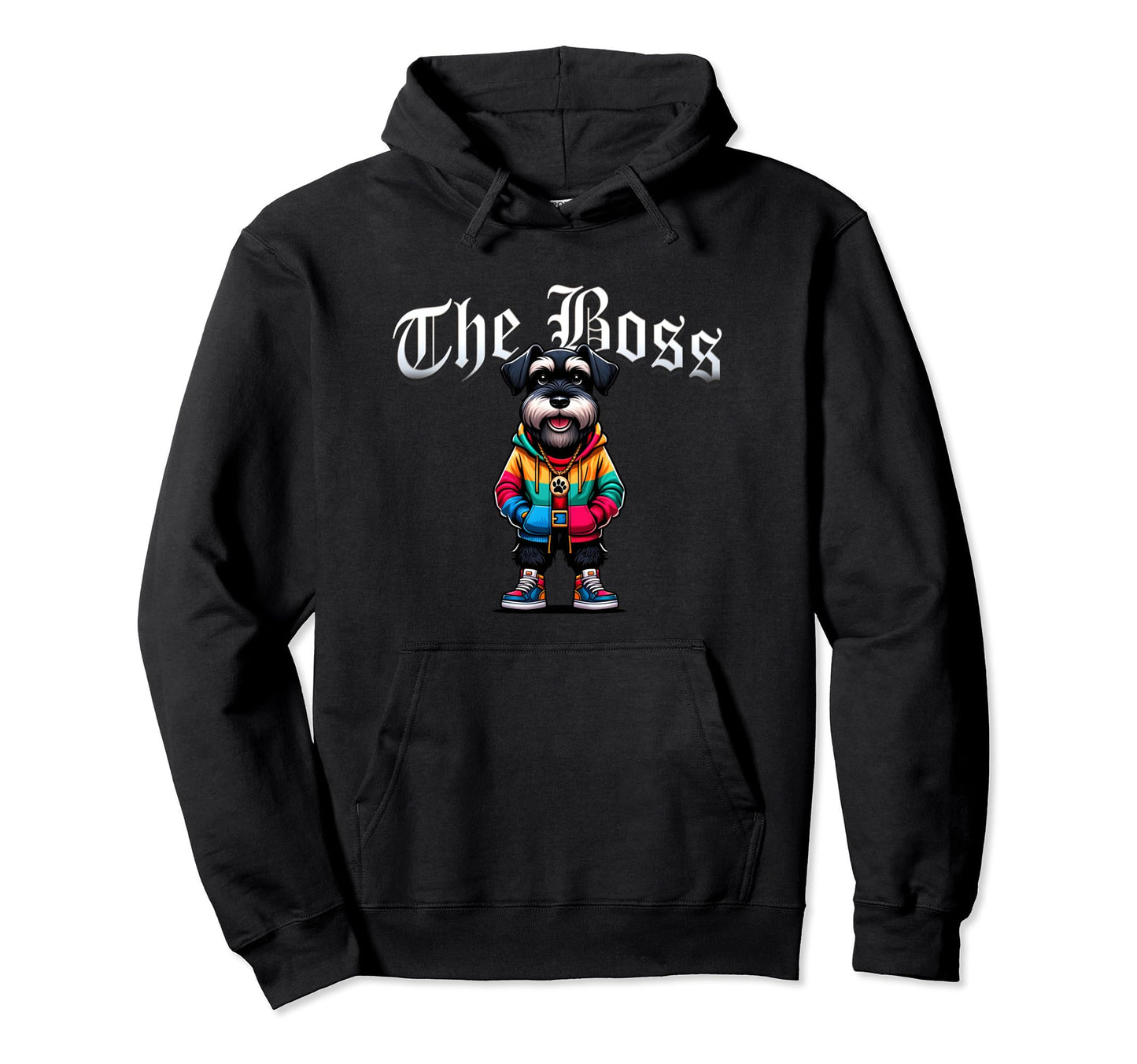 Giant Schnauzer Dog Boss Jacket Outfit Hoodie - Minimalist Print Men Women - T-Shirt, Sweatshirt, Hoodie