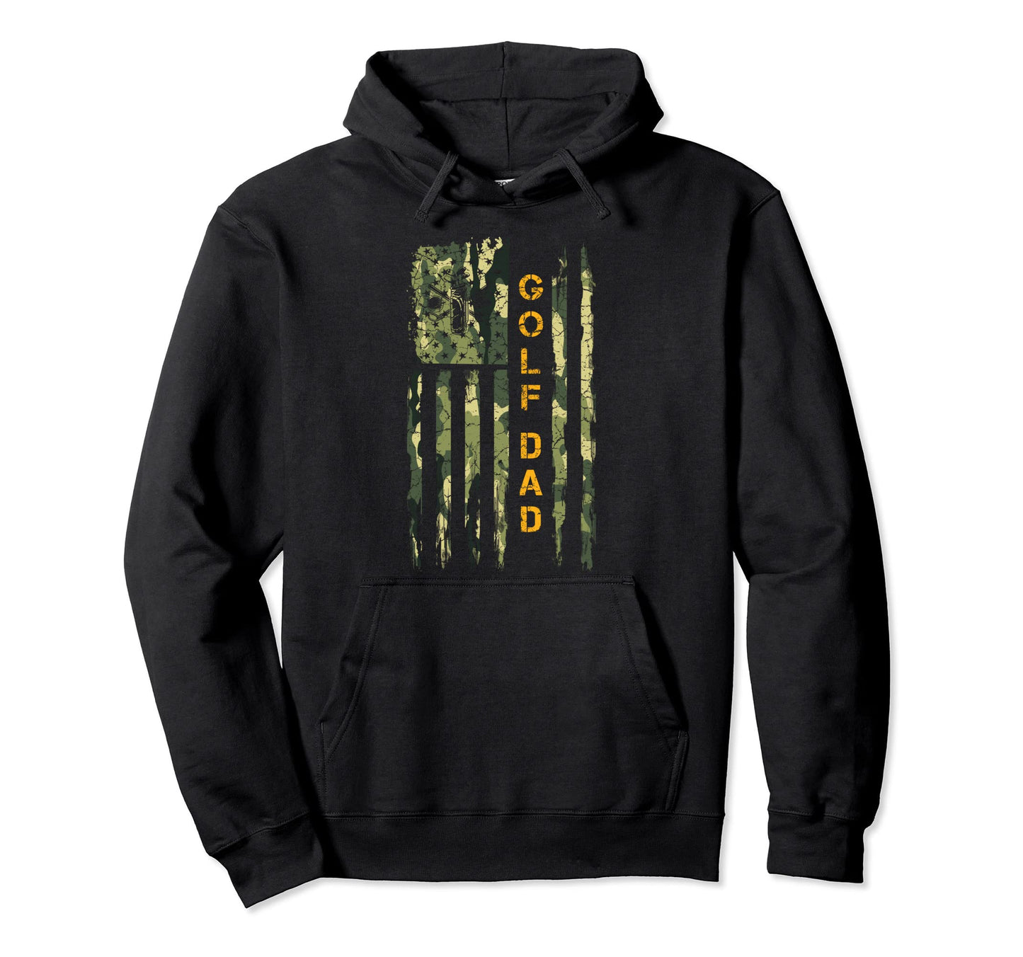 Usa Camo Flag Proud Golf Dad Hoodie - Casual Everyday Wear Men Women - T-Shirt, Sweatshirt, Hoodie