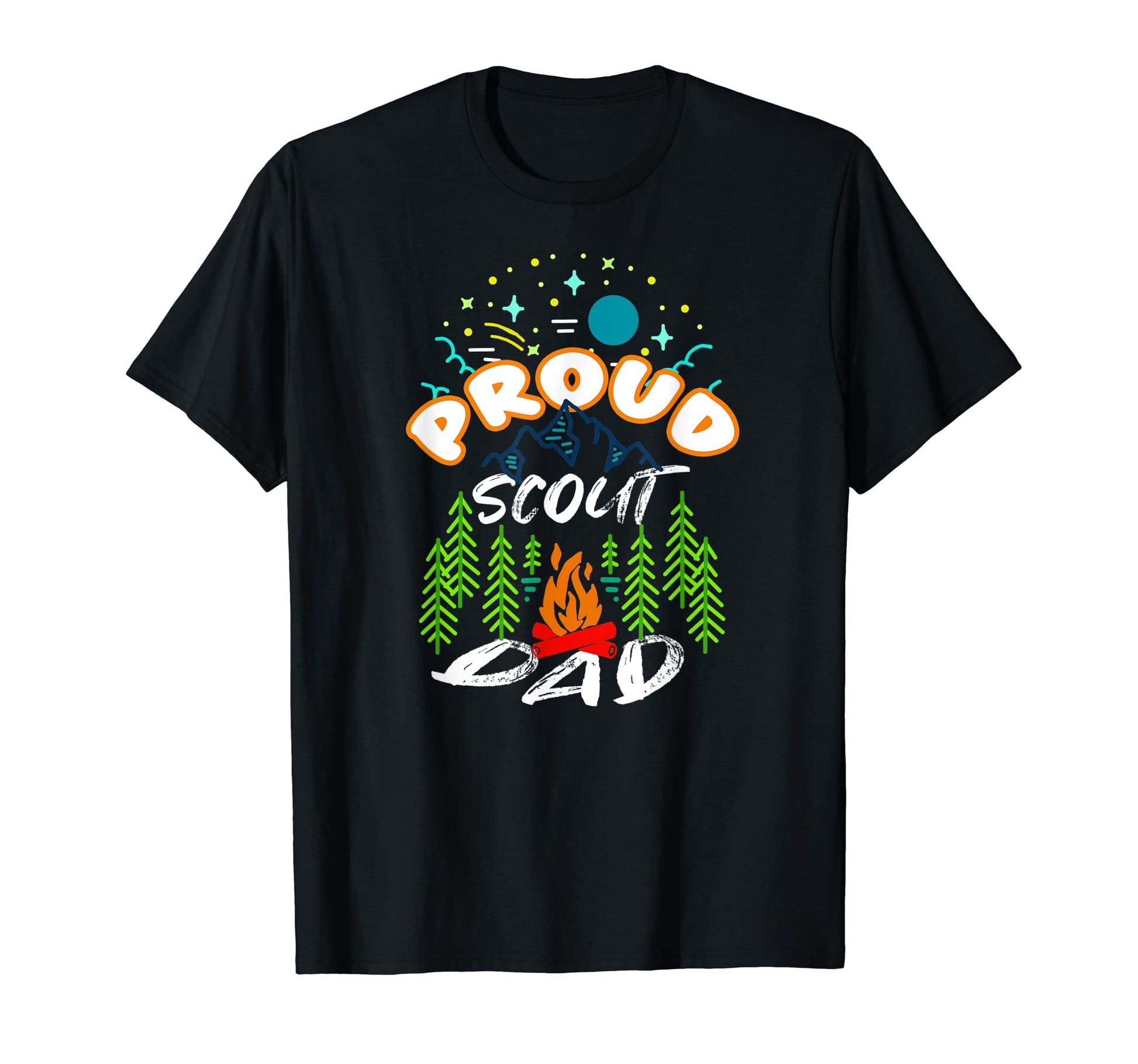 Camping Hiking Scouting Proud Scout Dad T-Shirt - Custom Art Print Unisex - T-Shirt, Sweatshirt, Hoodie