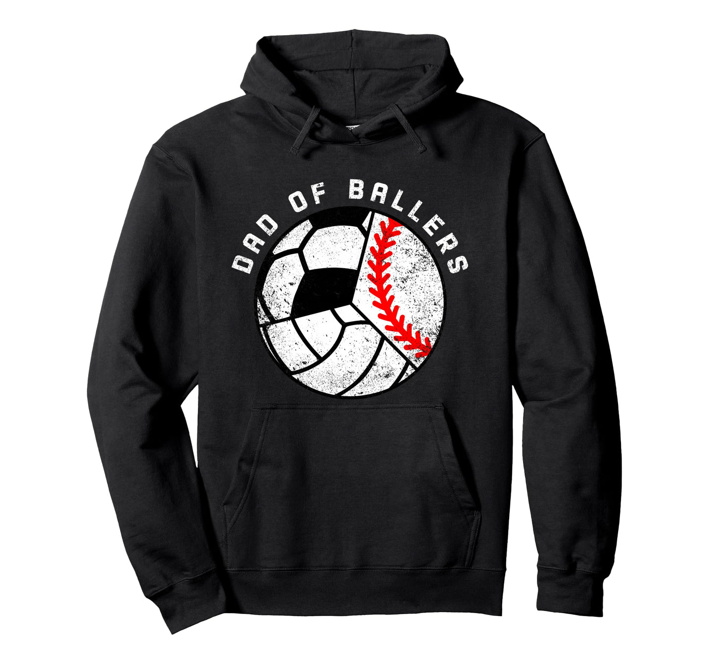 Dad Ballers Funny Baseball Volleyball Hoodie - Novelty Apparel Unisex - T-Shirt, Sweatshirt, Hoodie