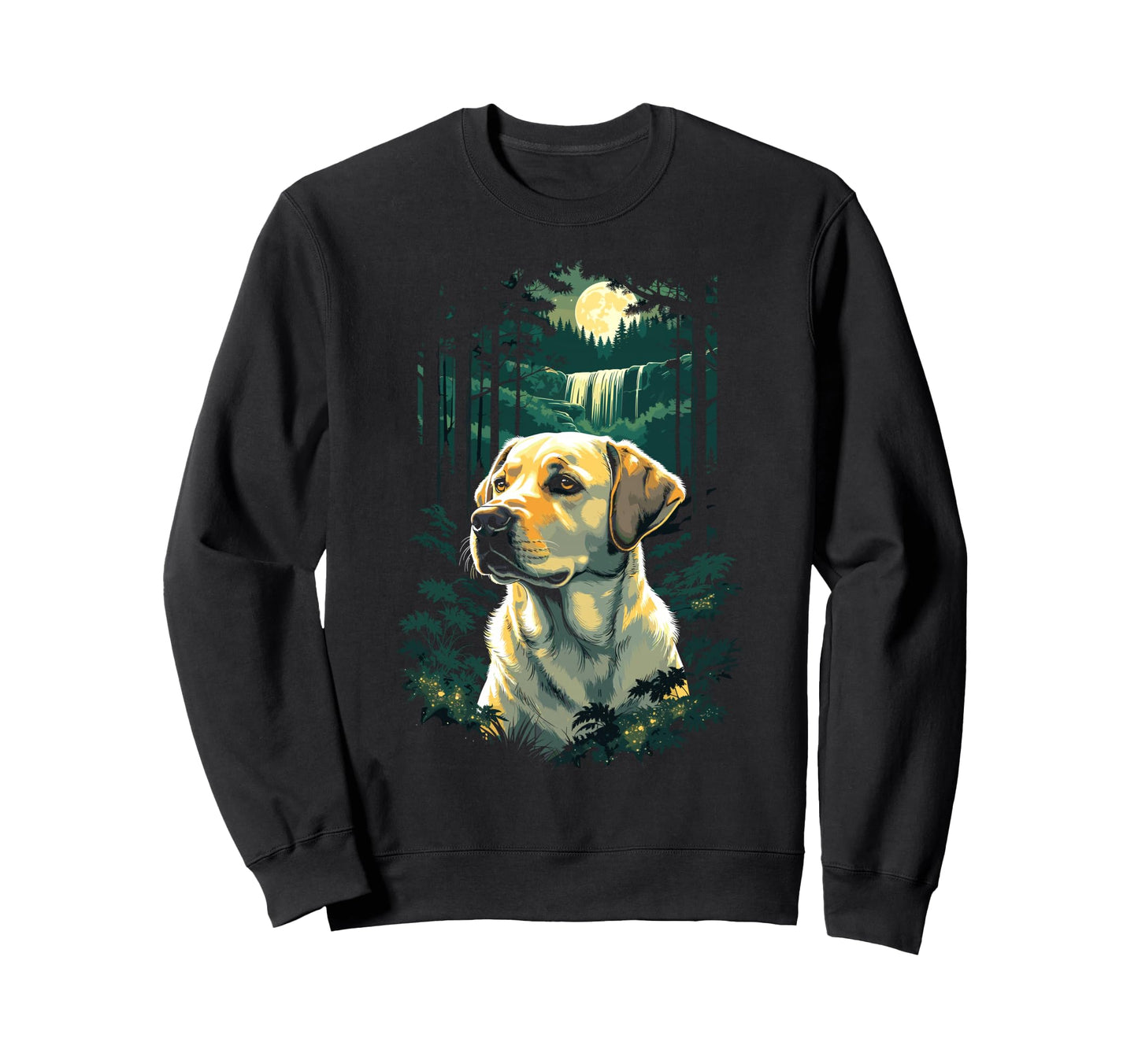 Yellow Labrador Retriever Art Sweatshirt - Custom Art Print for Adults - T-Shirt, Sweatshirt, Hoodie