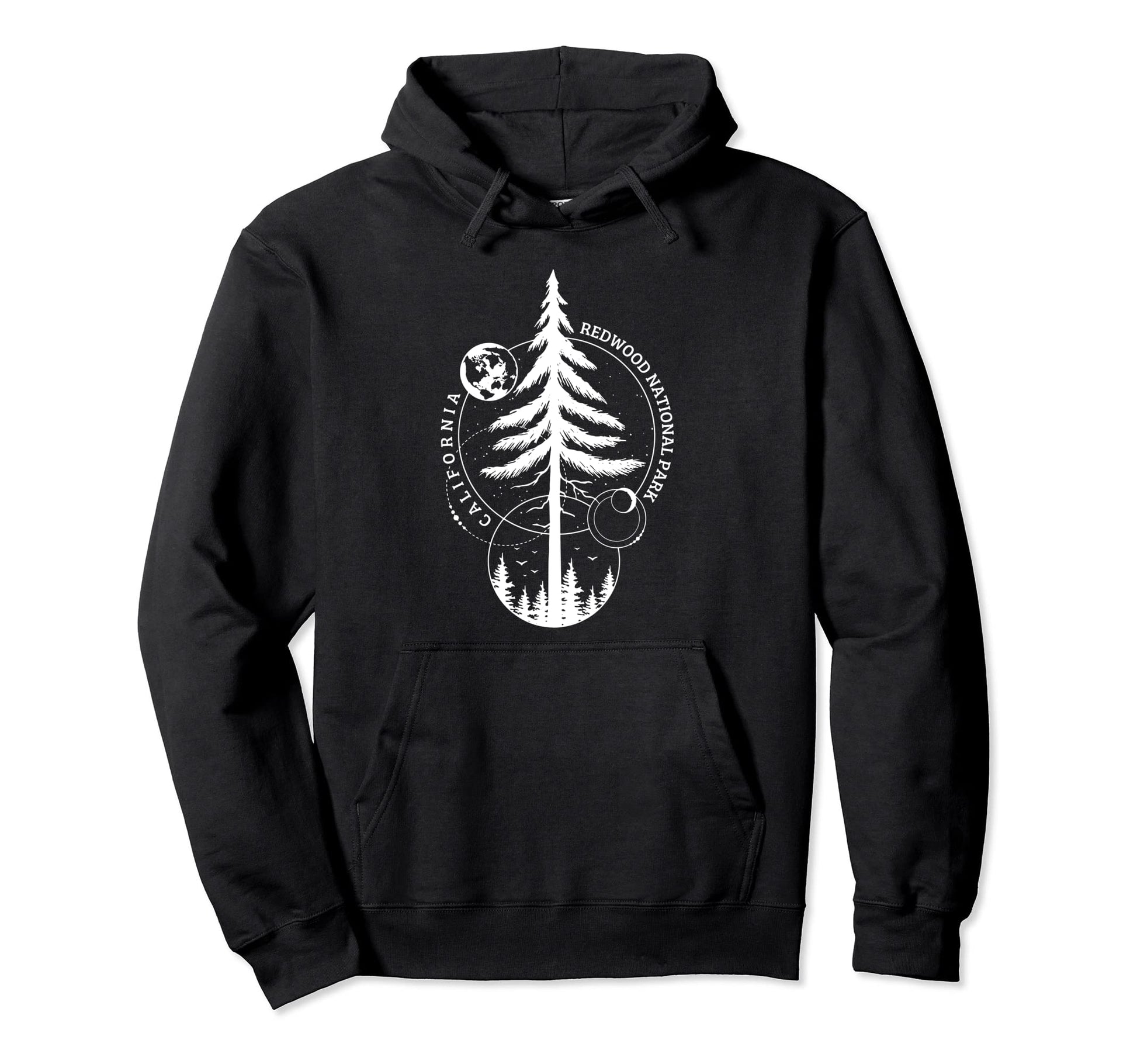 Redwood National Park Sequoia Tree Hoodie - Trendy Graphic Men Women - T-Shirt, Sweatshirt, Hoodie