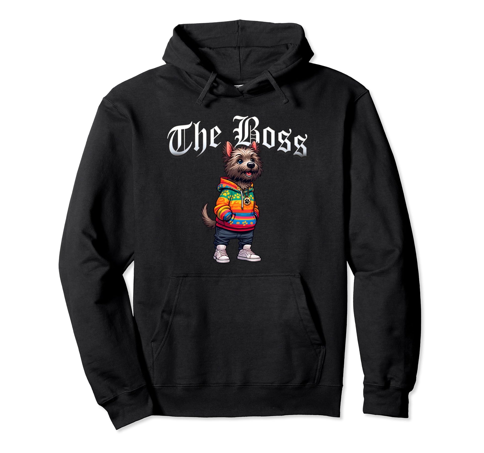 Cairn Terrier Dog Boss Jacket Outfit Dog Hoodie - Novelty Apparel Unisex - T-Shirt, Sweatshirt, Hoodie